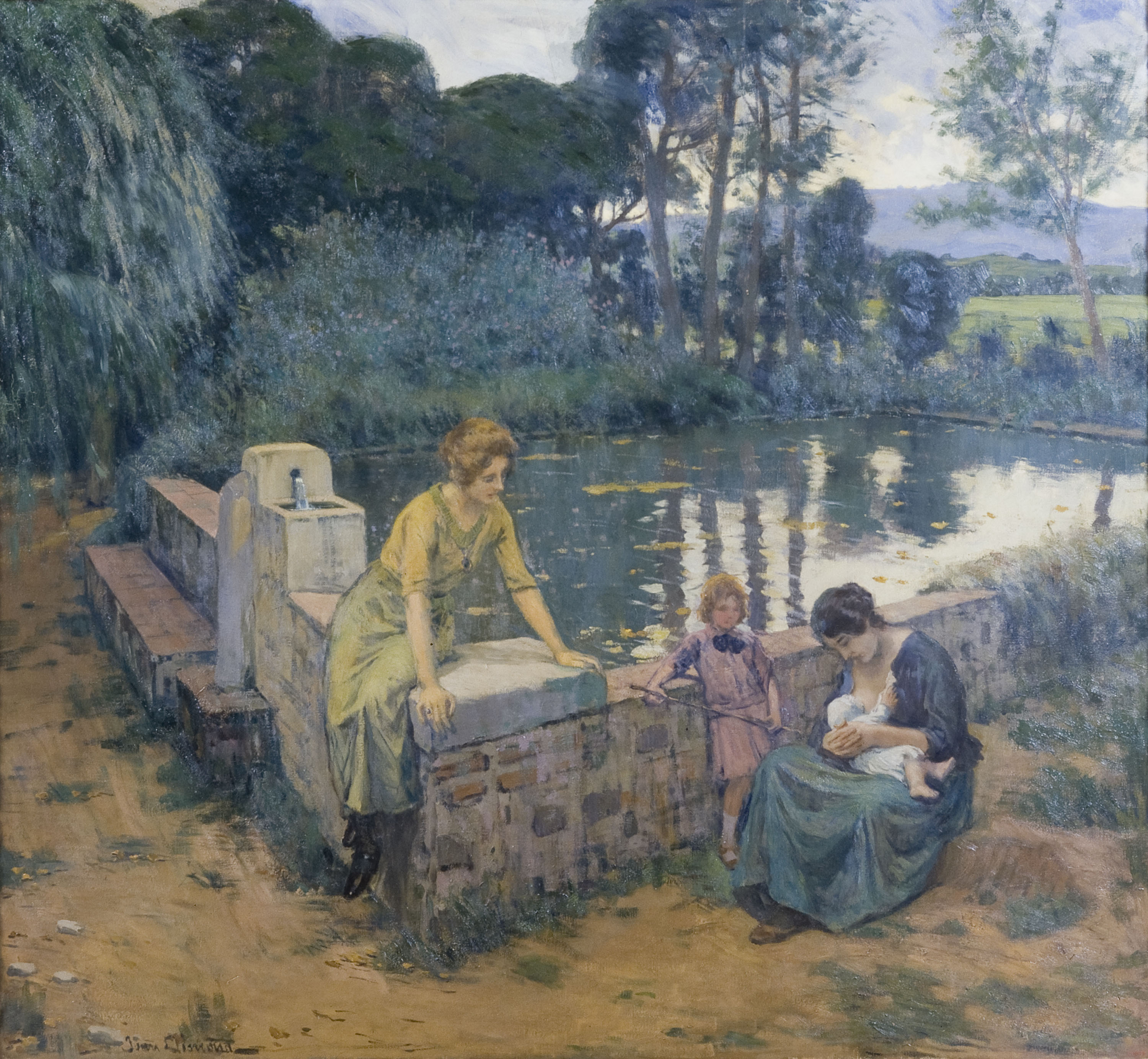 image for: Joan Llimona - El safareig - Cap a 1921