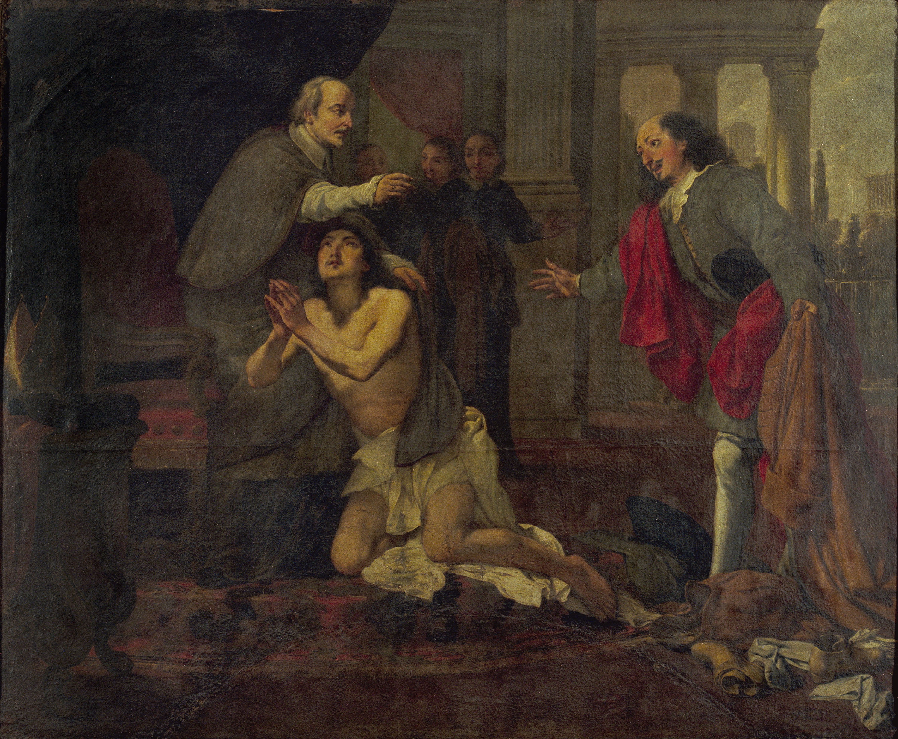 image for: Antoni Viladomat - Sant Francesc renuncia als seus béns temporals - Cap a 1729-1733