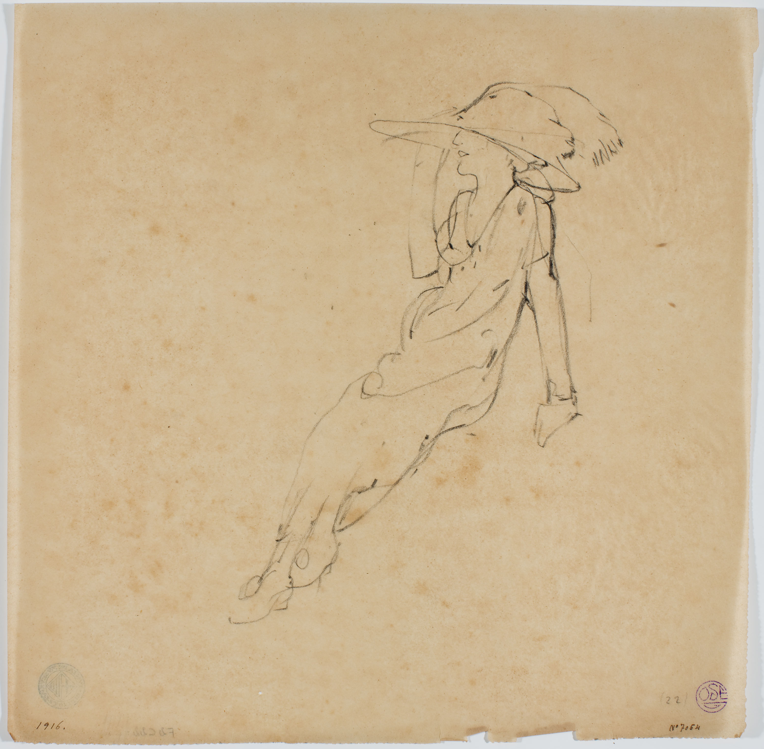 image for: Francesc Xavier Gosé - Dama asseguda - Cap a 1910