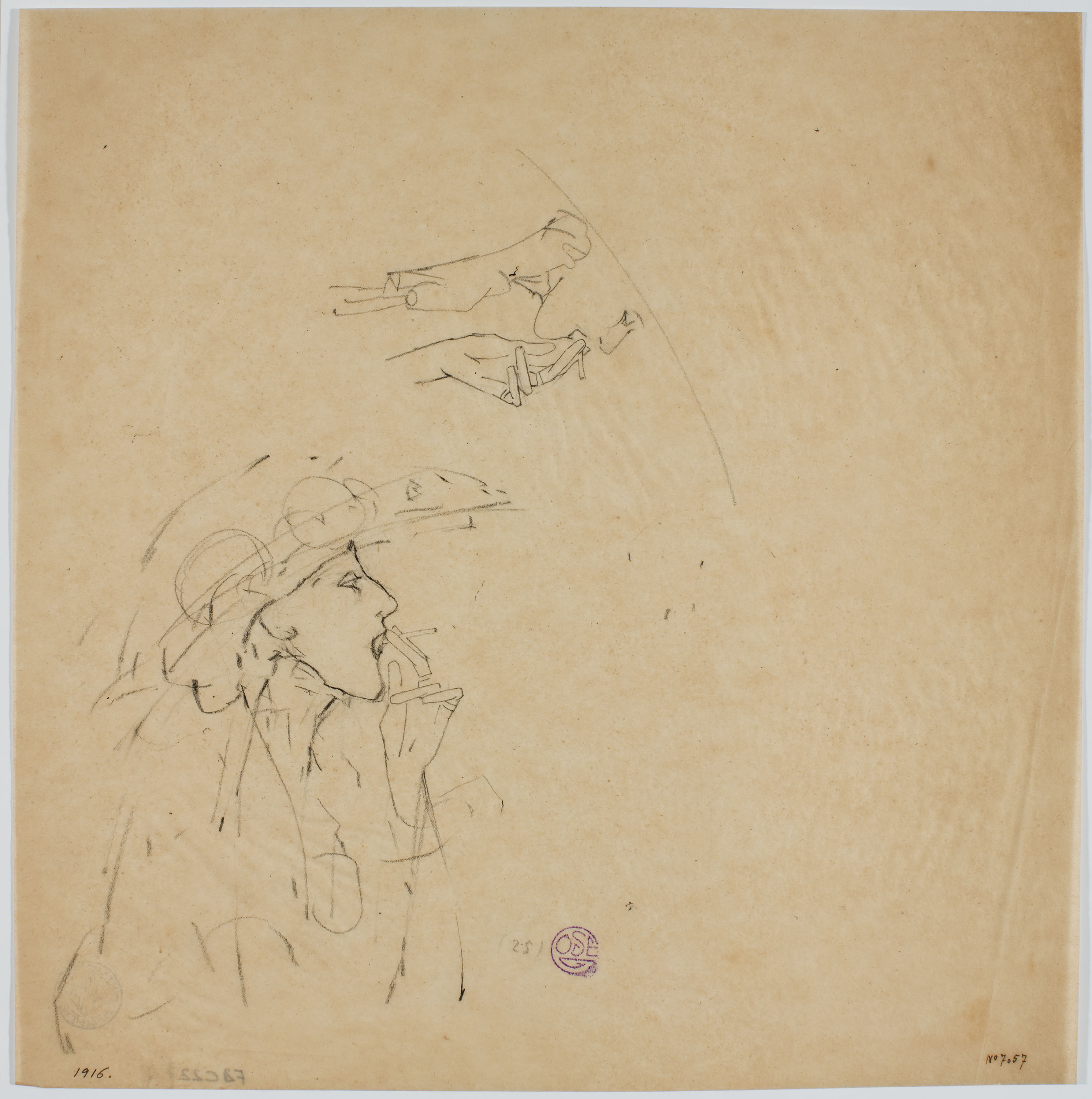 image for: Francesc Xavier Gosé - Dama fumant - Cap a 1912