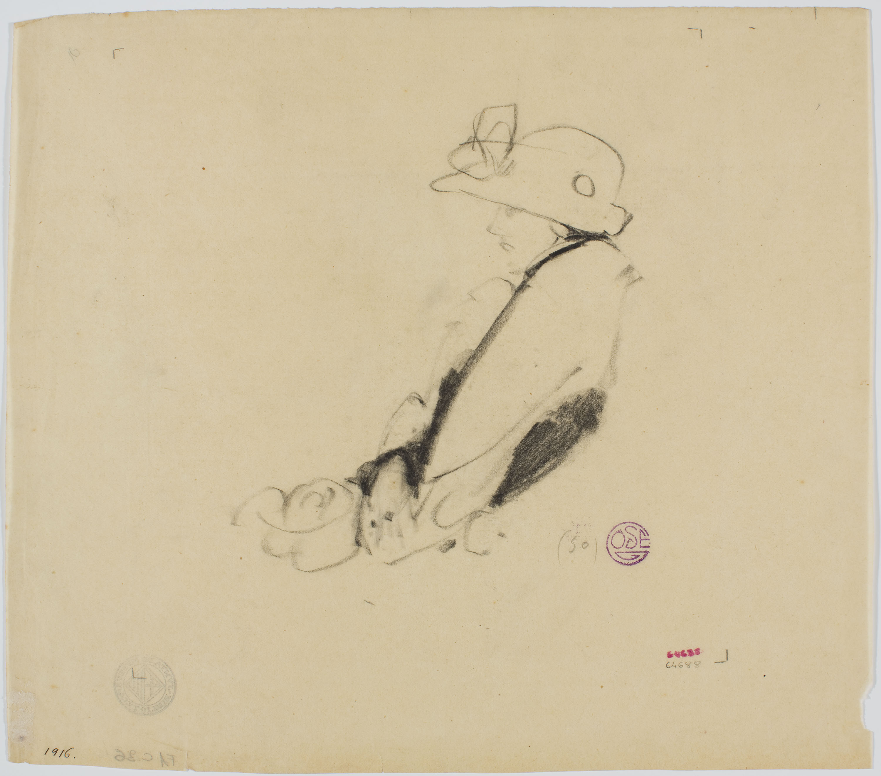 image for: Francesc Xavier Gosé - Dama de perfil - Cap a 1910