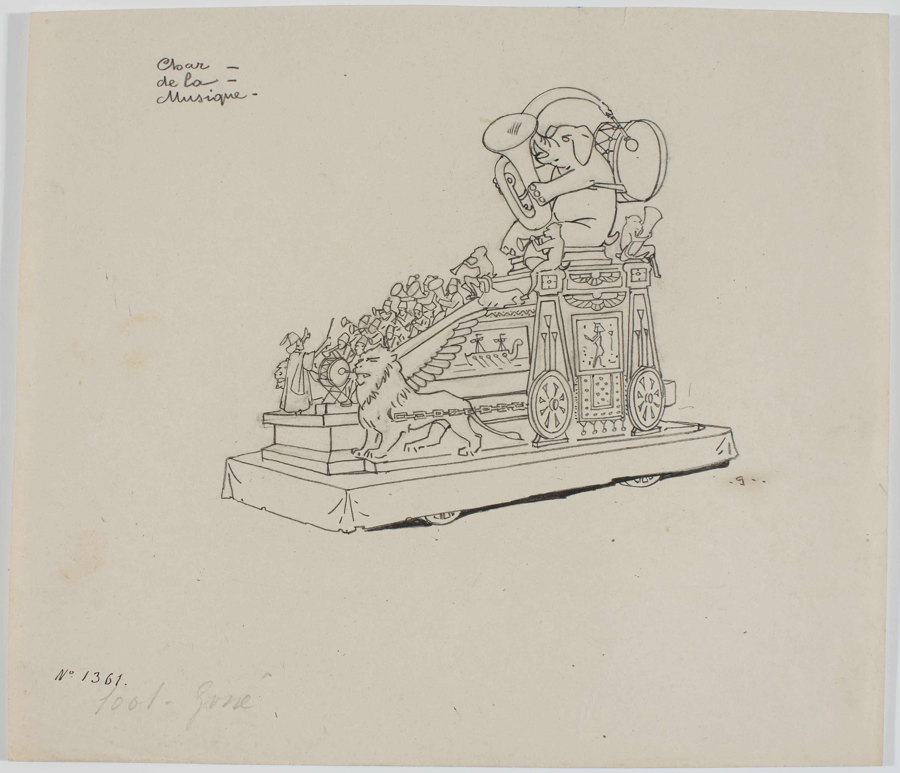 image for: Francesc Xavier Gosé - Carnaval de Niça. Char de la musique - Cap a 1904