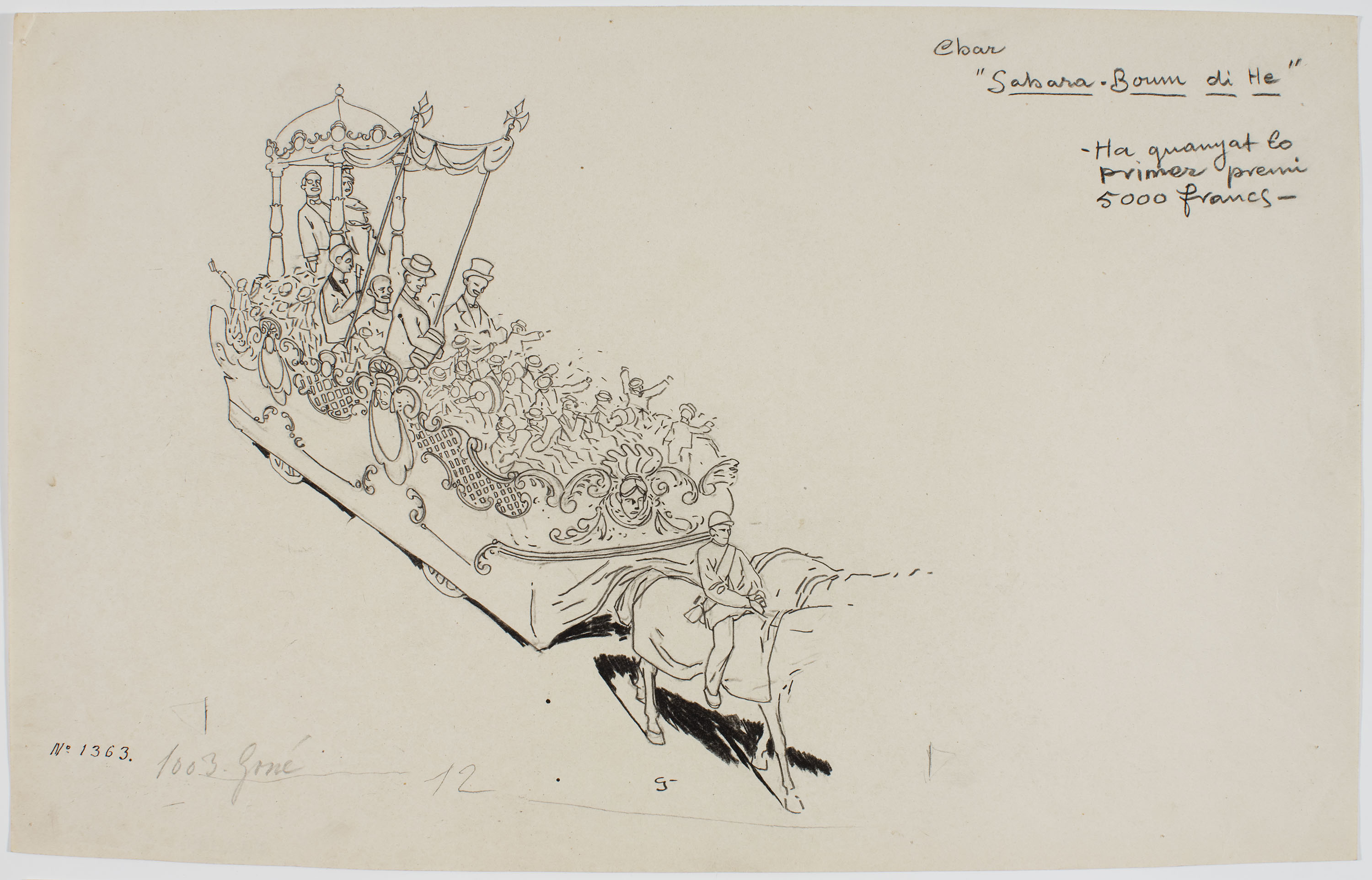 image for: Francesc Xavier Gosé - Carnaval de Niça. Char «Sahara-Boum di He» - Cap a 1904