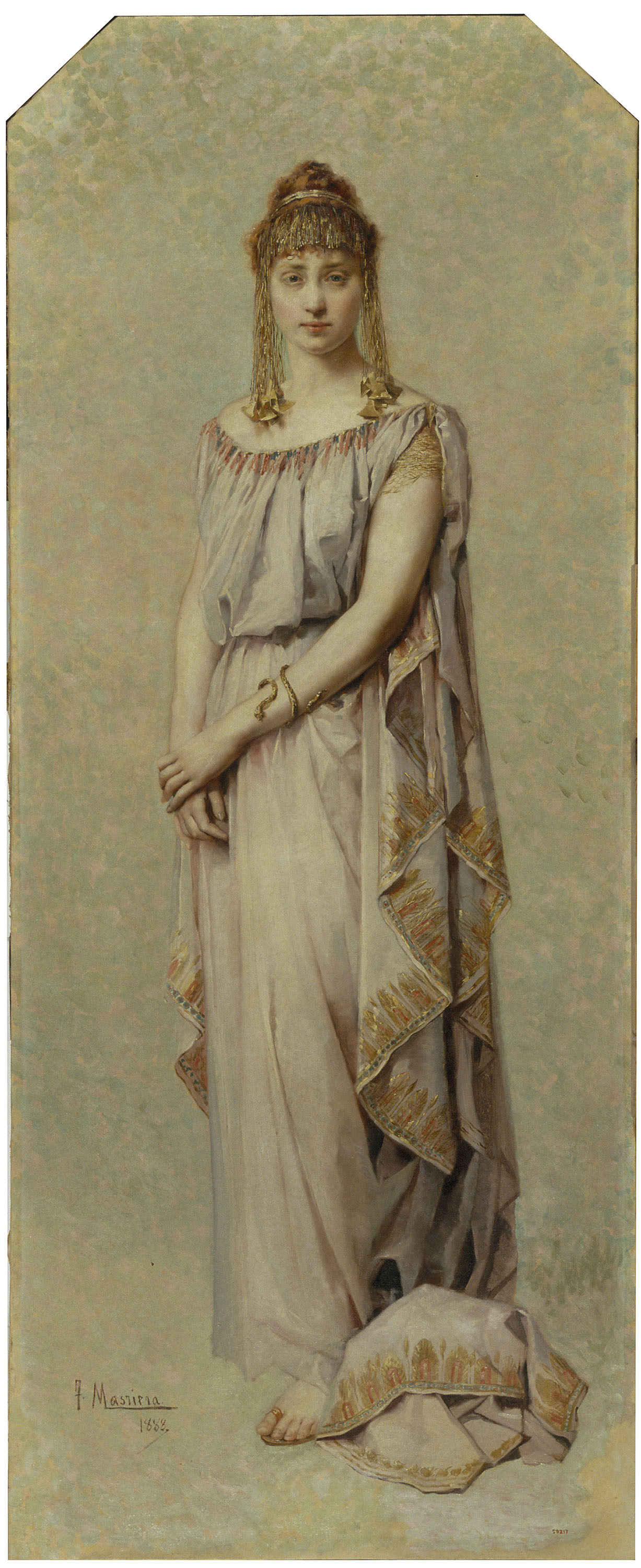 image for: Francesc Masriera - Retrat de Camil·la Fabra amb indumentària grega - 1888