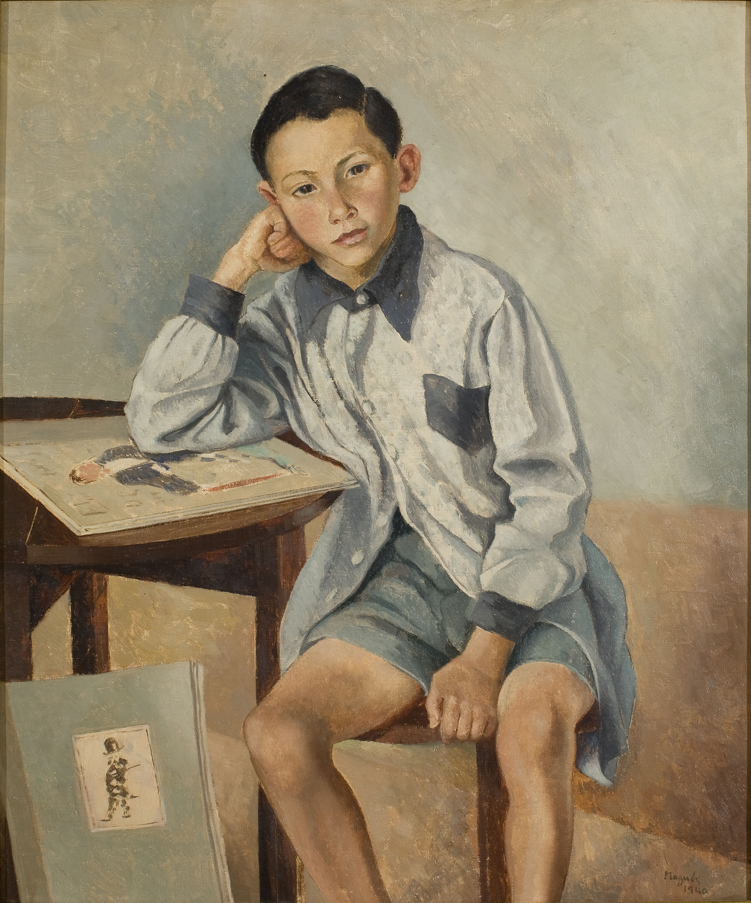 image for: Xavier Nogués - Noi amb bata blava - 1940