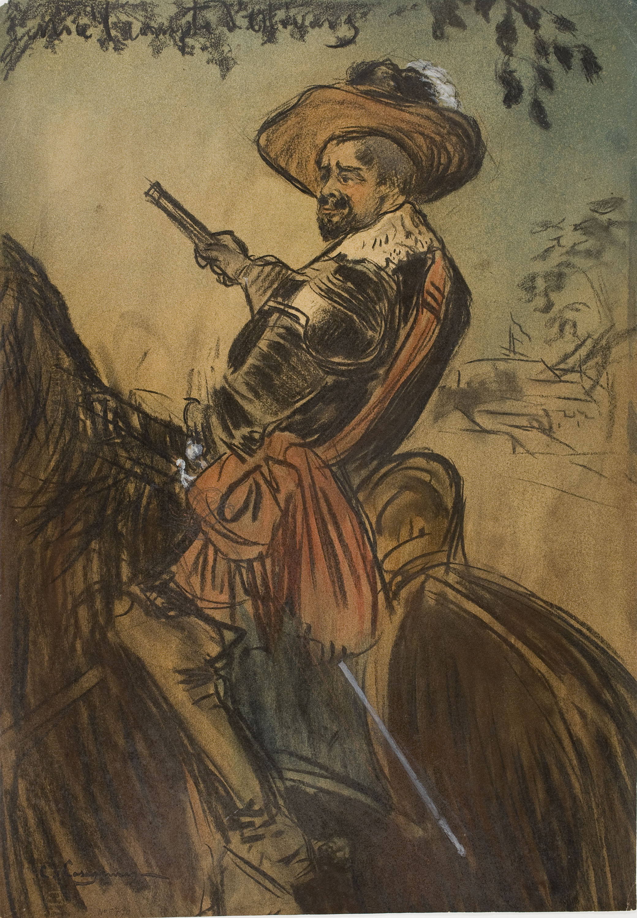 image for: Carles Casagemas - Pompeu Gener com a comte-duc d&#039;Olivares - Cap a 1899