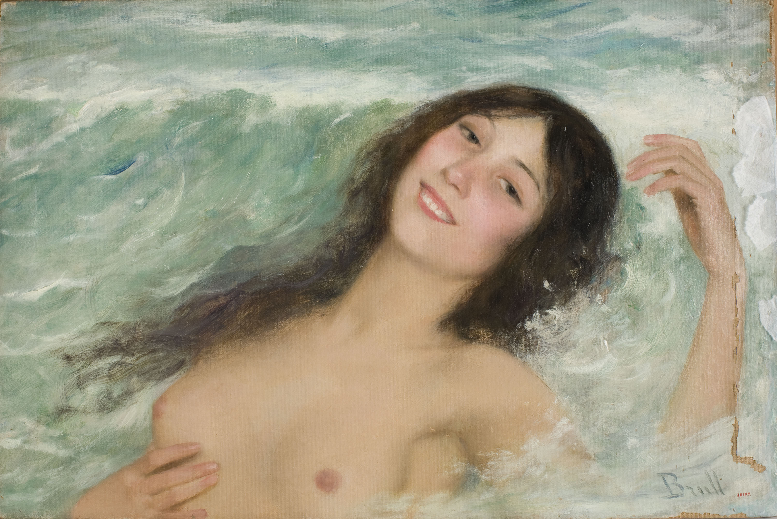 image for: Joan Brull - Bust femení nu entre les onades - Cap a 1896-1911