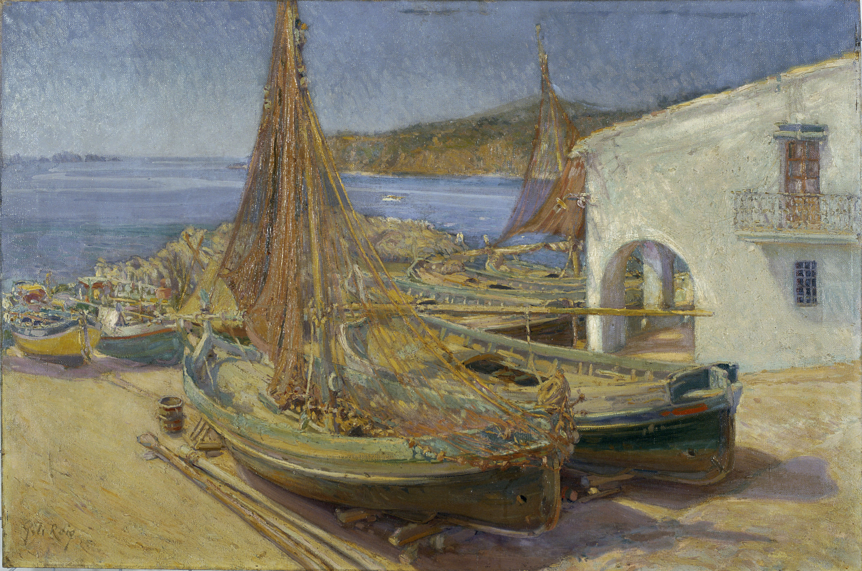 image for: Baldomer Gili - Barques varades - Calella de Palafrugell, cap a 1914