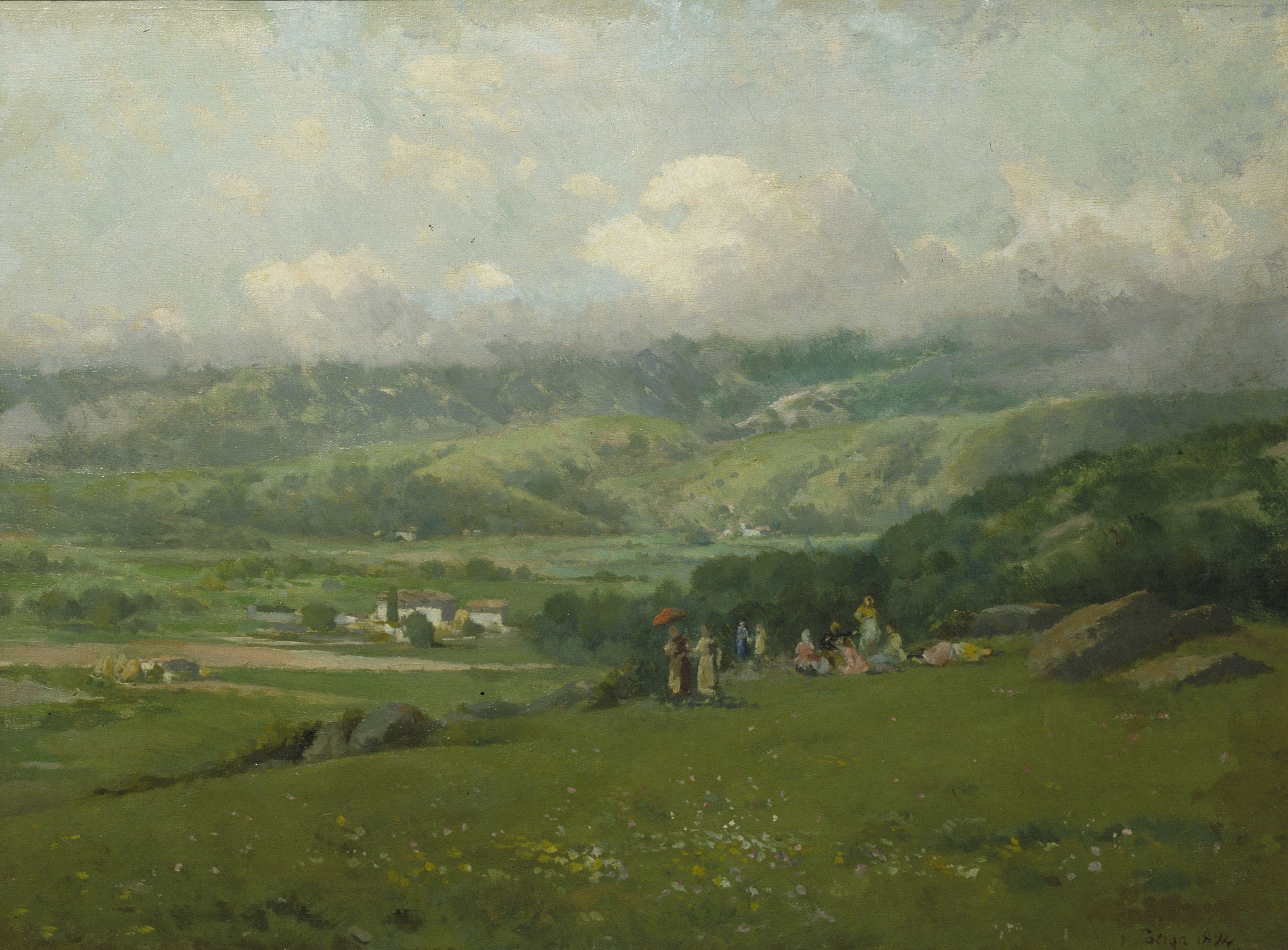 image for: Josep Berga Boix - Paisatge amb figures - 1894