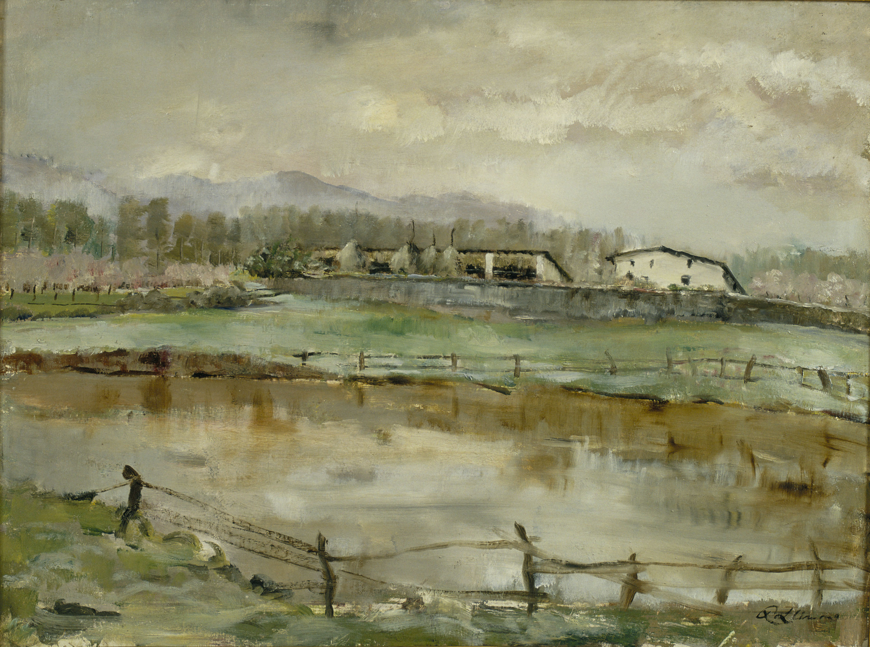 image for: Rafael Llimona - Estany amb cel gris (Olot) - 1934