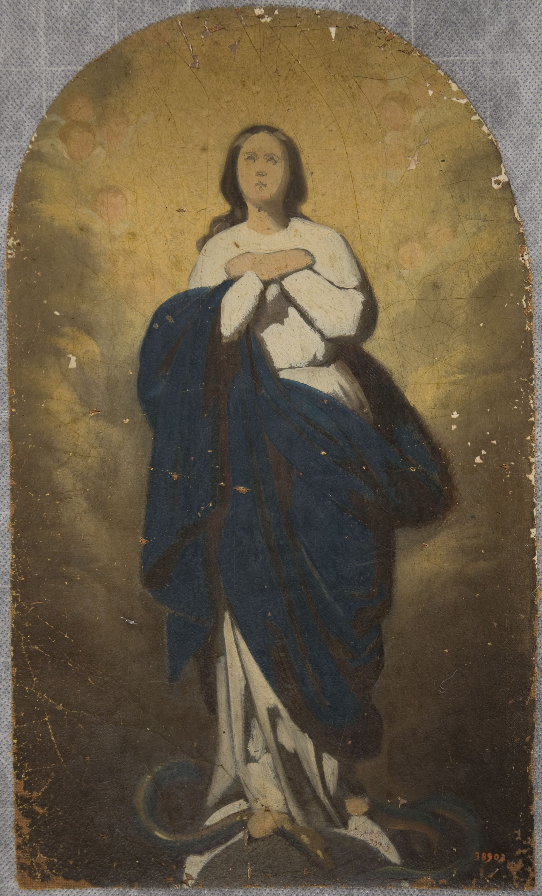 image for: Claudi Lorenzale - Esbós per a una Puríssima - Cap a 1863