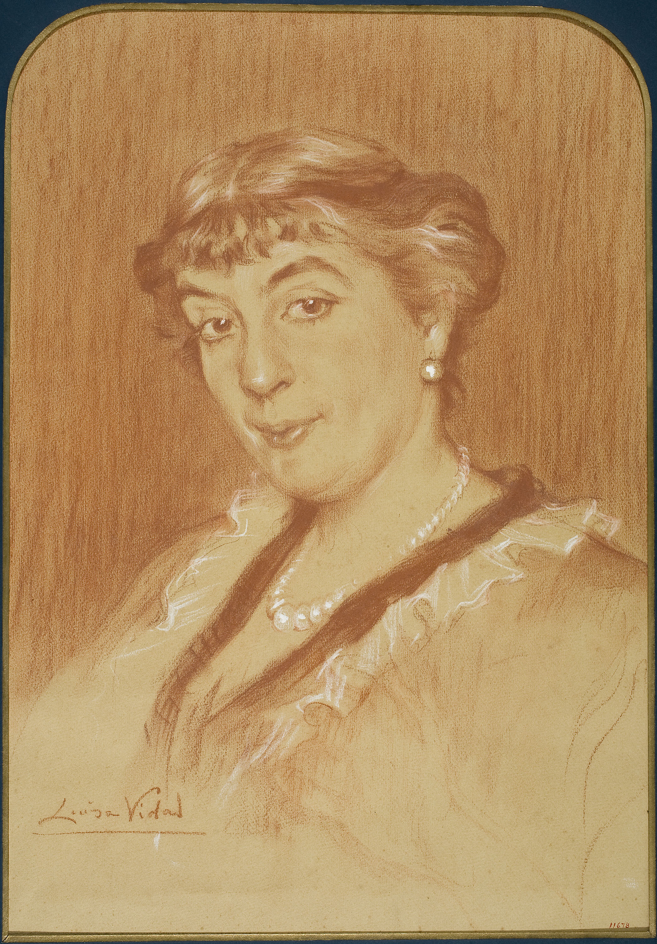 image for: Lluïsa Vidal - Retrat de Carme de Castellví d&#039;Armet, comtessa de Carlet i del Castellà - Cap a 1914