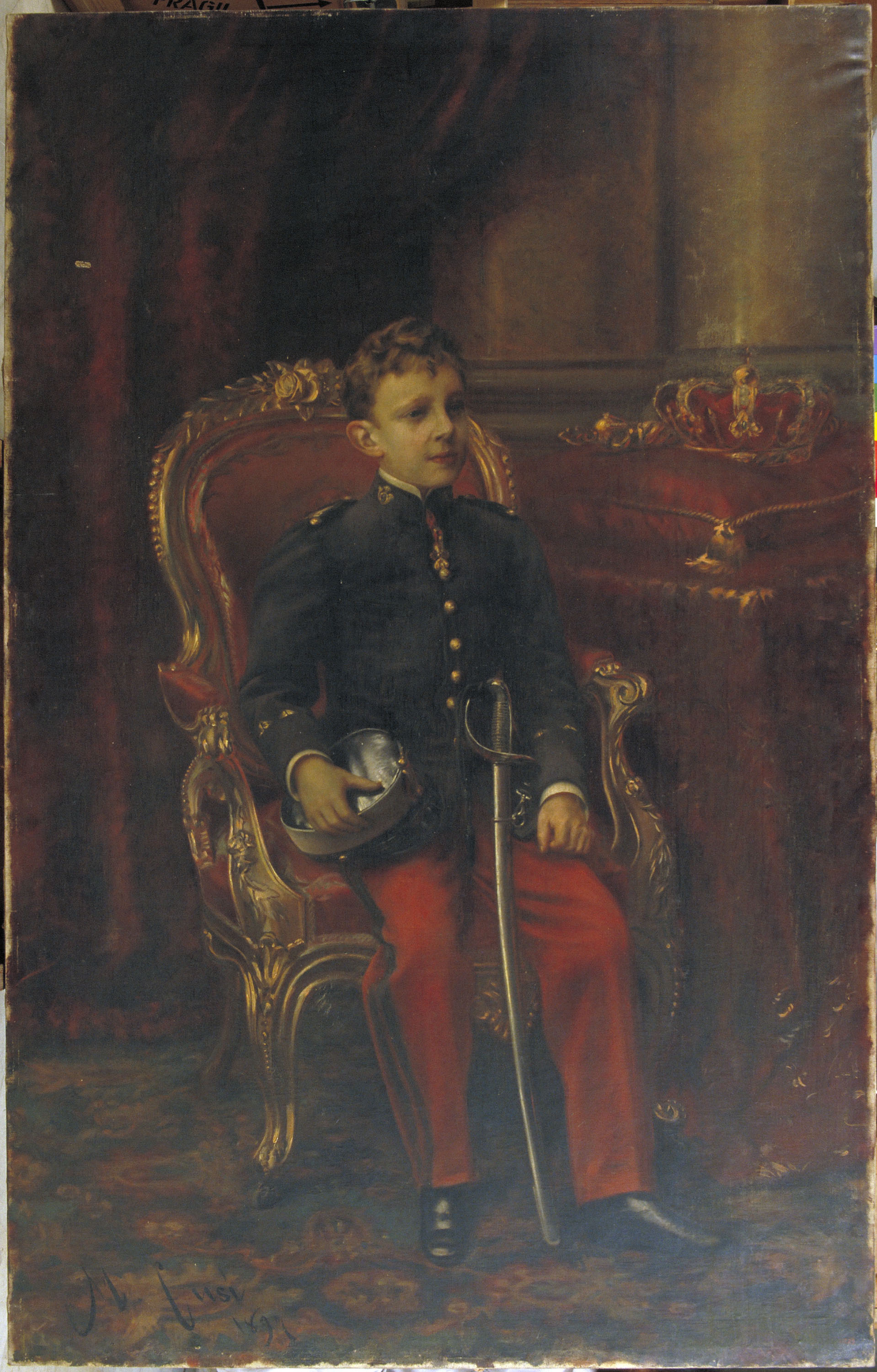 image for: Manuel Cusí - Retrat del rei Alfons XIII, infant - 1897