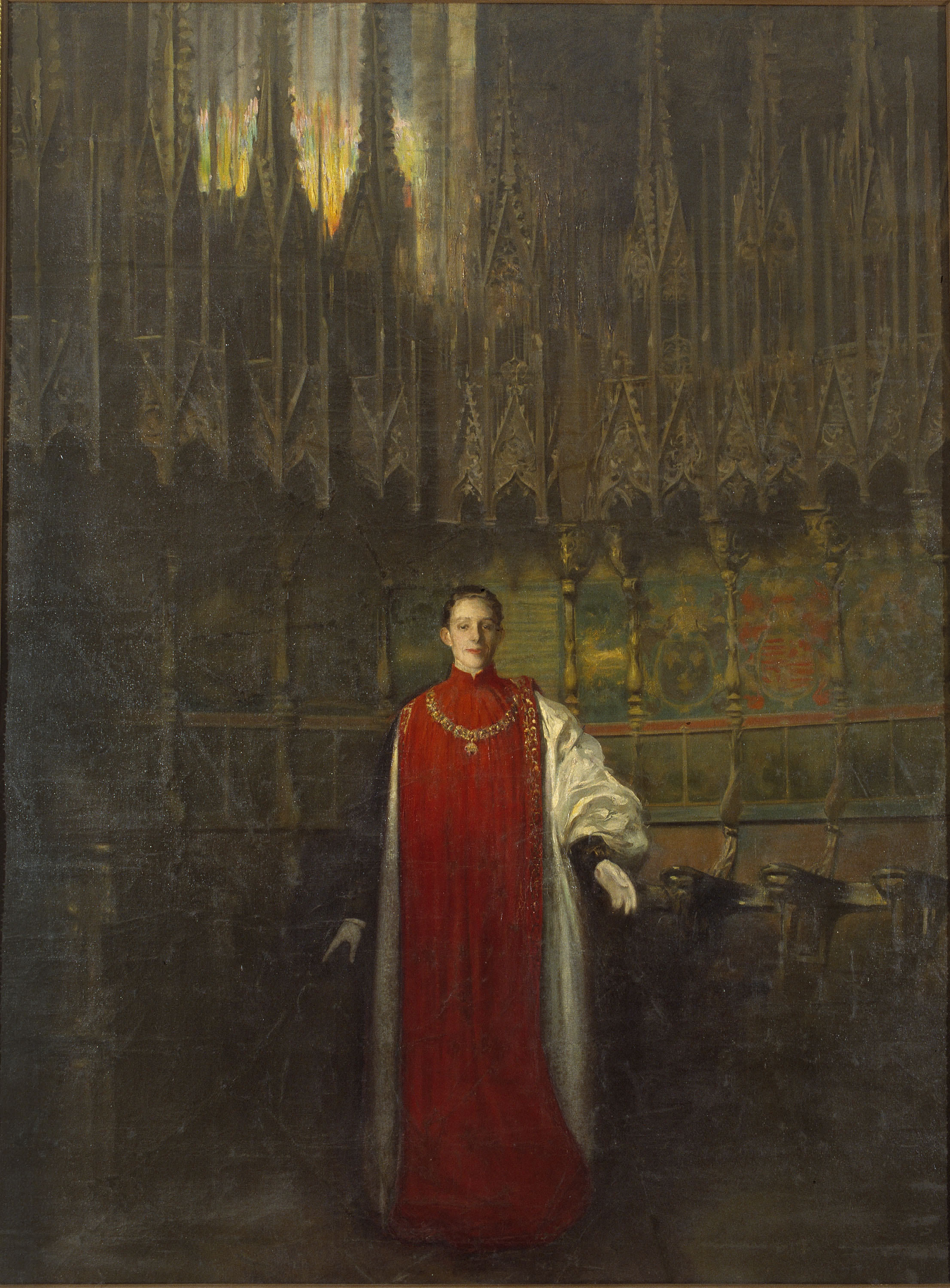 image for: Ramon Casas - Retrat del rei Alfons XIII - Cap a 1908