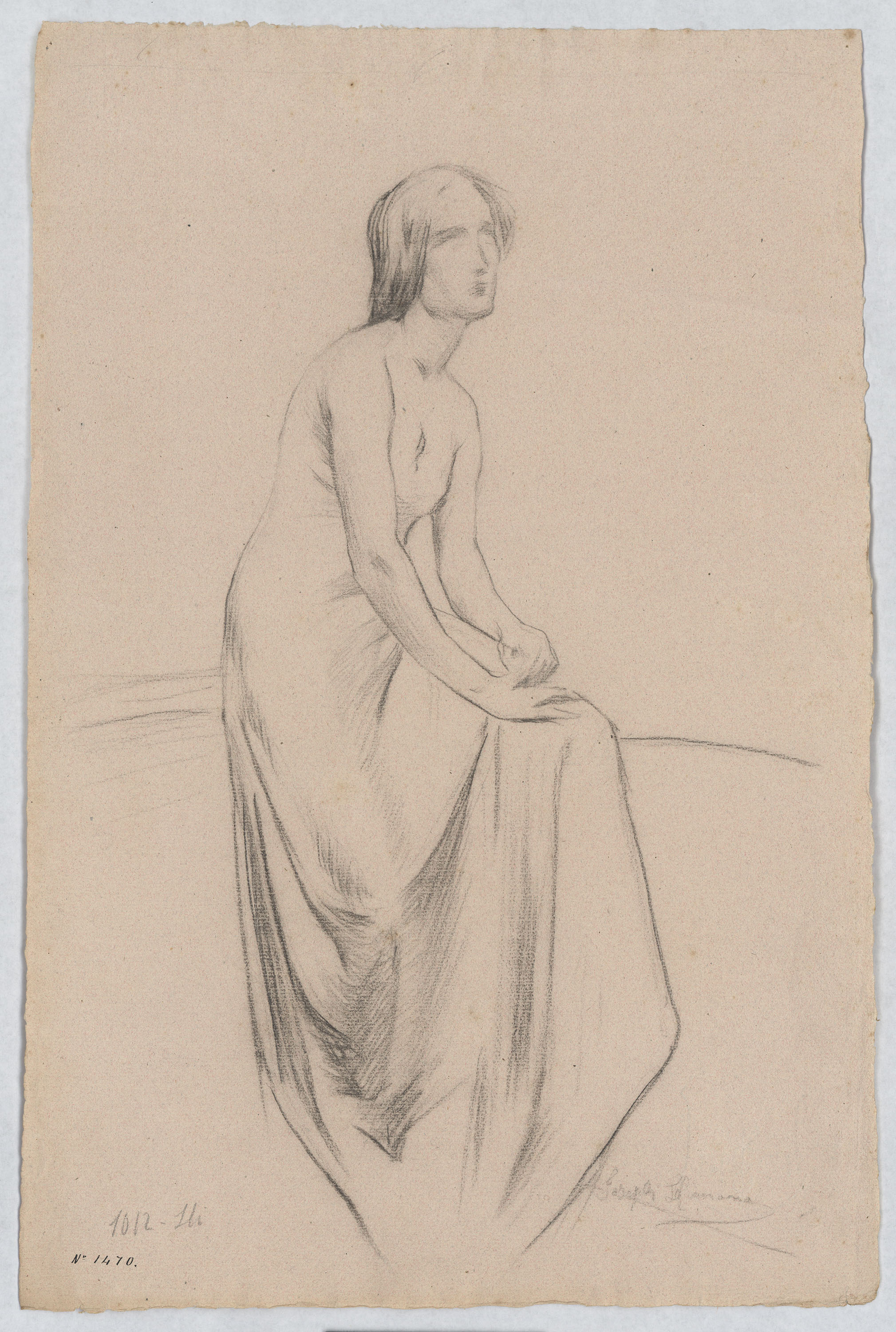 image for: Josep Llimona - Estudi per a l&#039;escultura funerària «Resignació» (panteó Ciuró, Granollers) - Cap a 1902