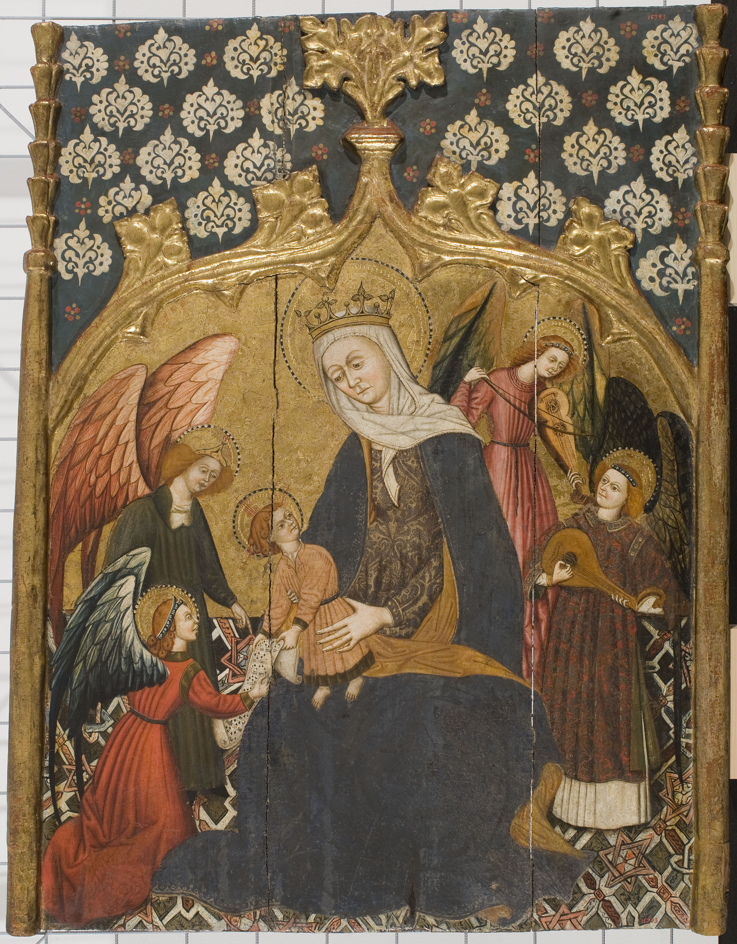 image for: Mestre d&#039;All (Ramon Gonçalbo ?) - Mare de Déu amb el Nen i àngels músics i cantors - Tercer quart del segle XV