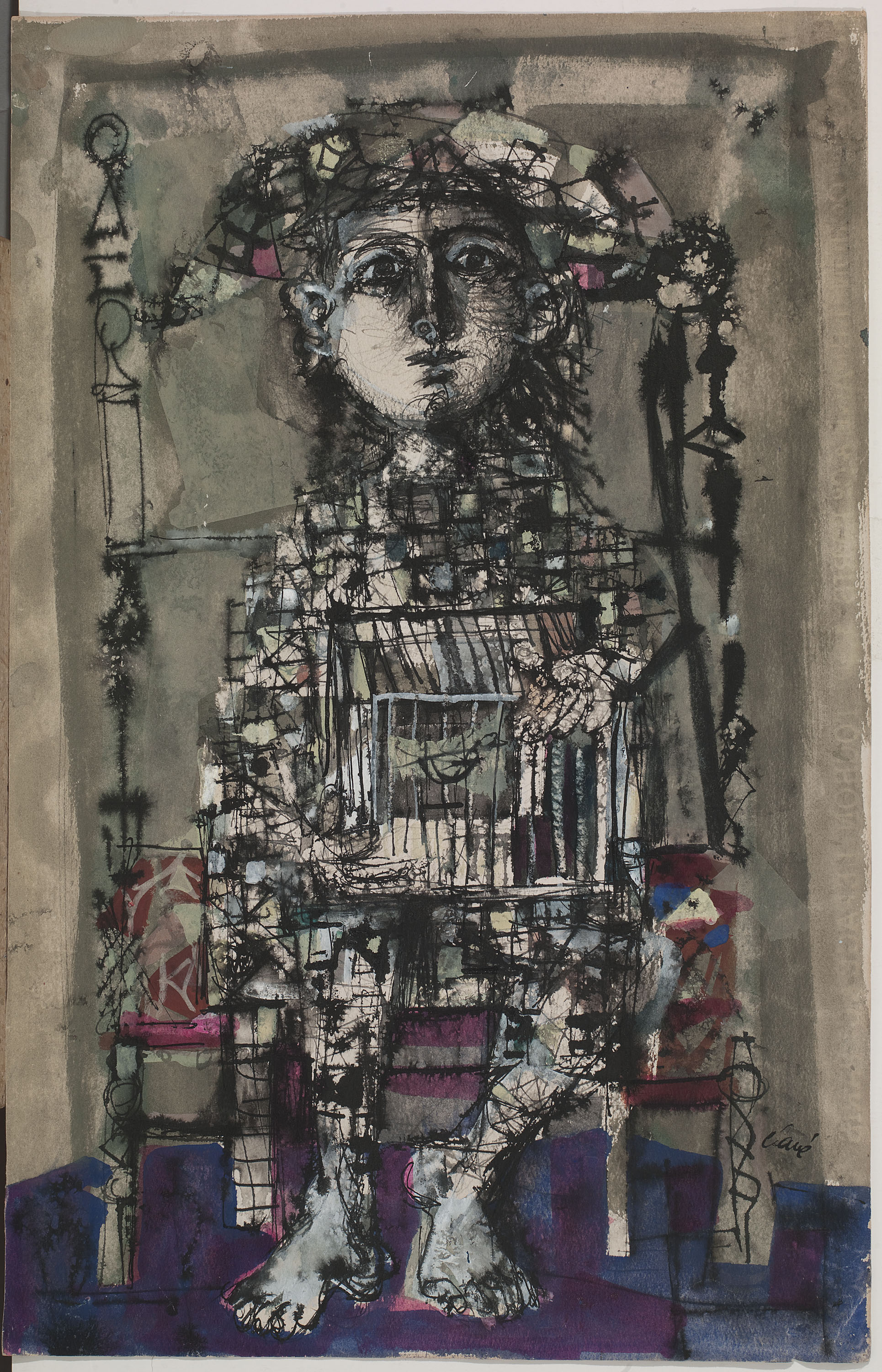 image for: Antoni Clavé - La petite fille à la cage (La nena de la gàbia) - Cap a 1950