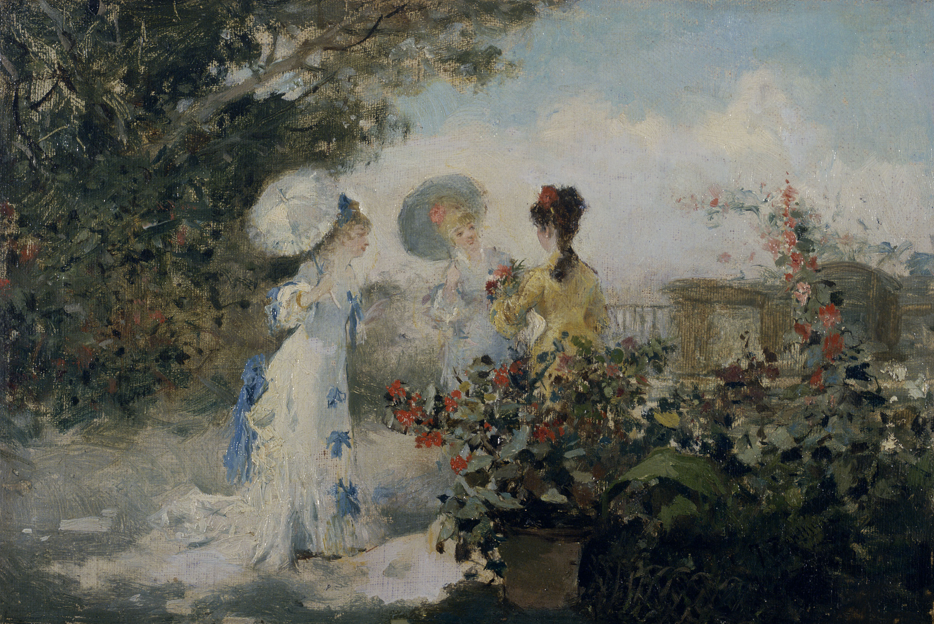 image for: Josep Benlliure Gil - Al jardí - Cap a 1880-1900