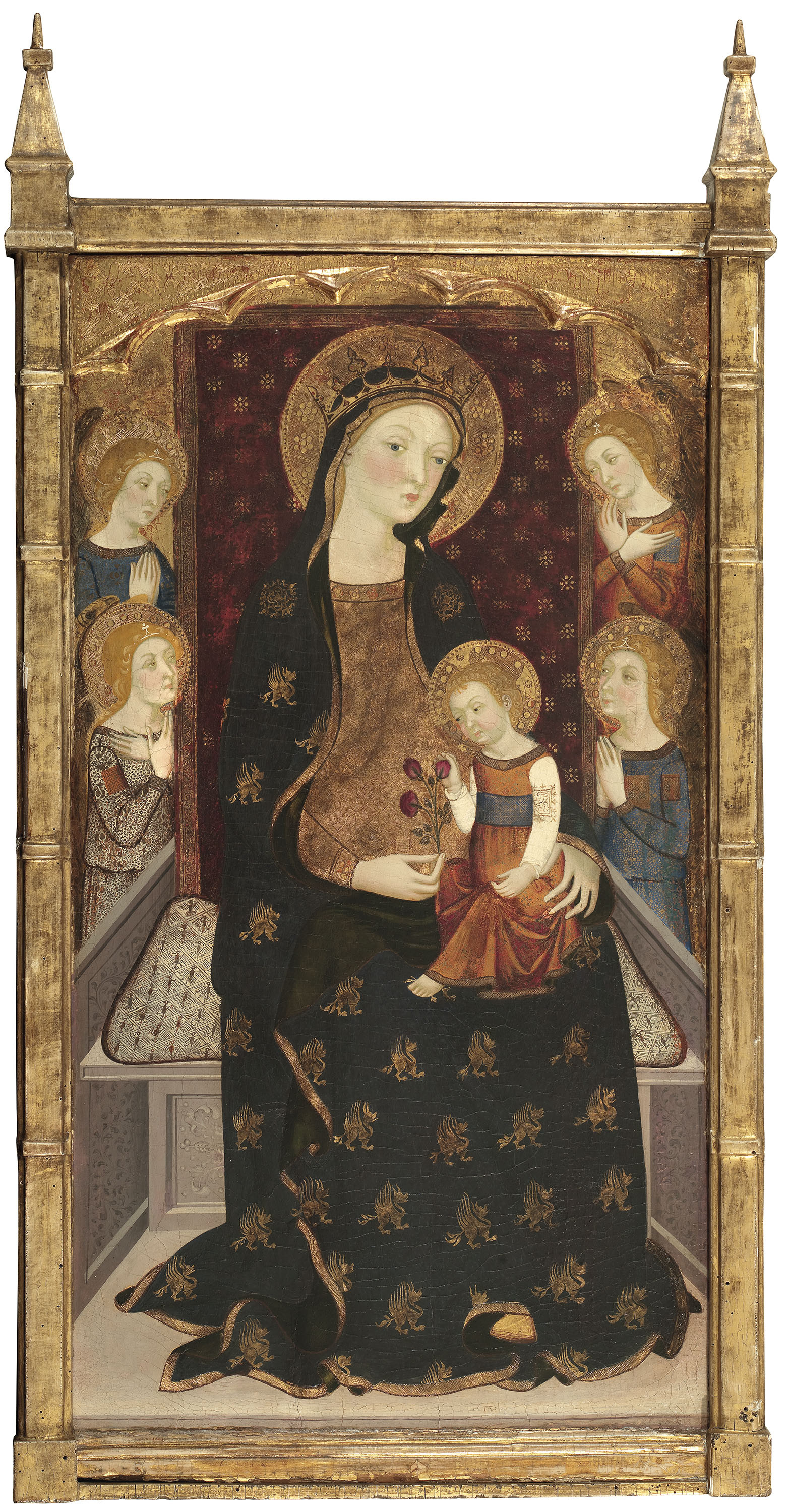 image for: Jaume Serra - Mare de Déu amb el Nen i àngels - Cap a 1375-1385