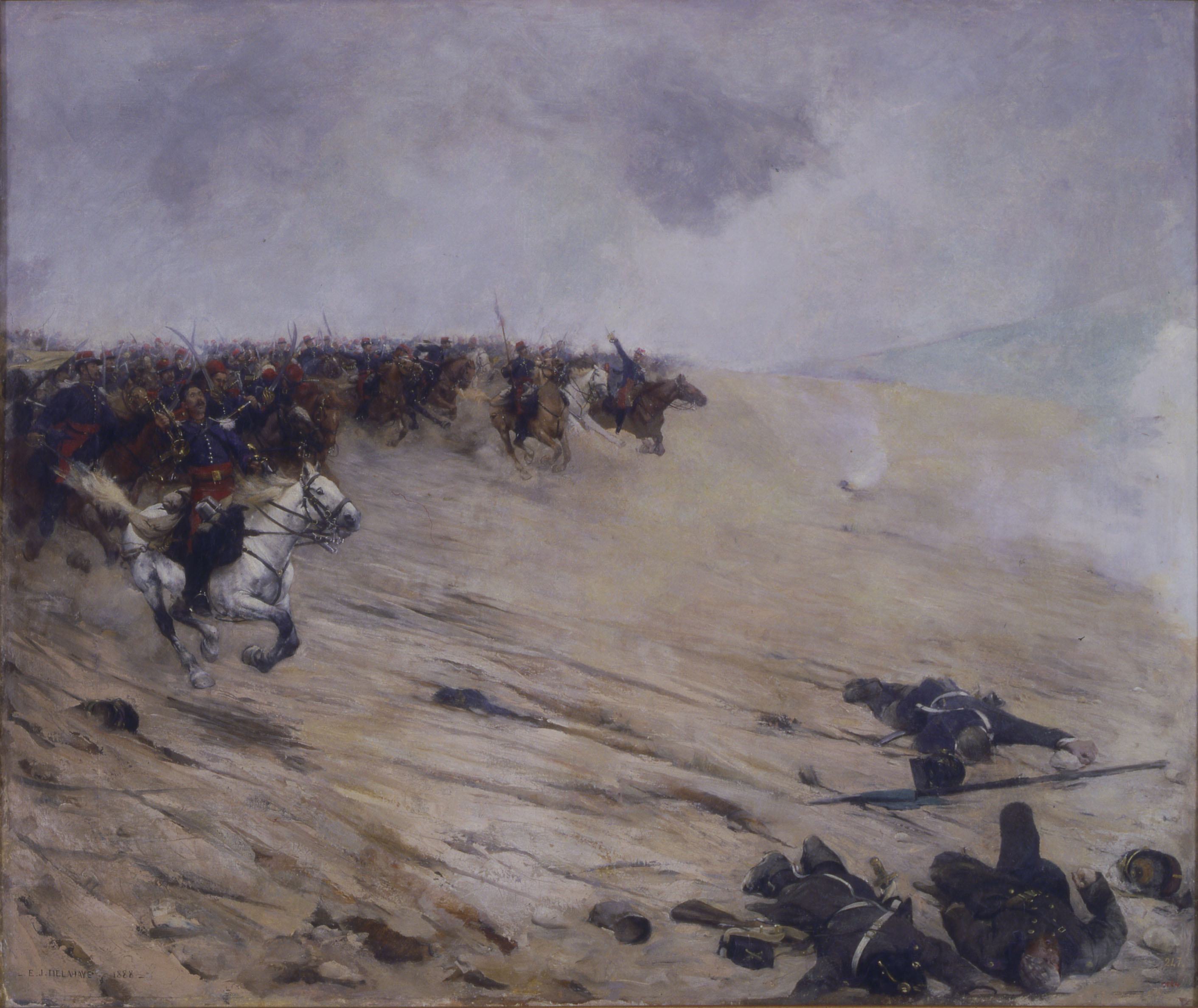 image for: Ernest Jean Delahaye - Càrrega de la cavalleria (batalla de Sedan) - 1888