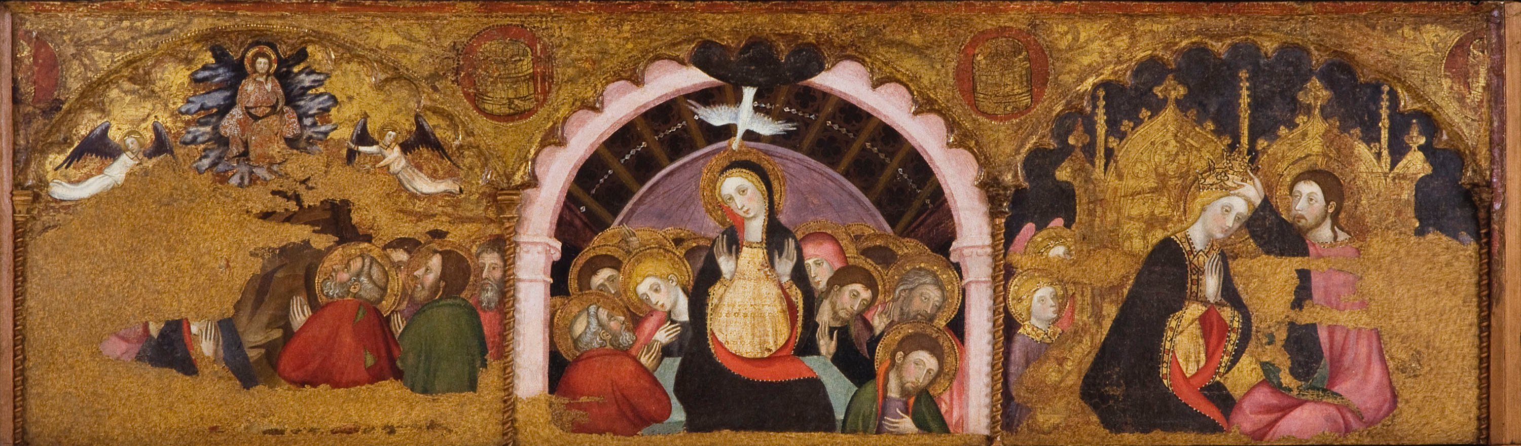 image for: Pere Serra - Ascensió; Pentecosta; Coronació de la Mare de Déu - Cap a 1400