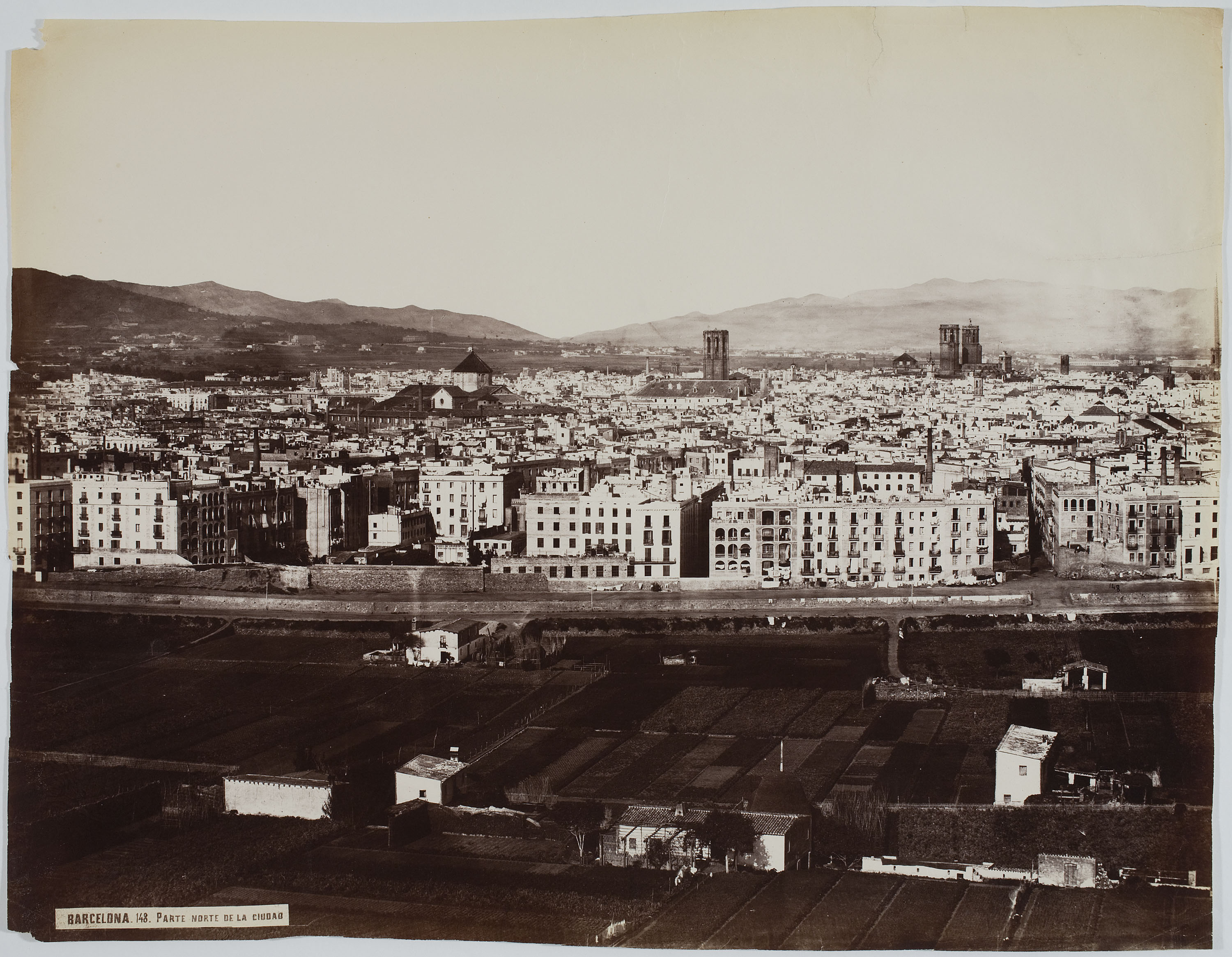 image for: Charles Clifford - Parte norte de la ciudad (Barcelona) - 1860