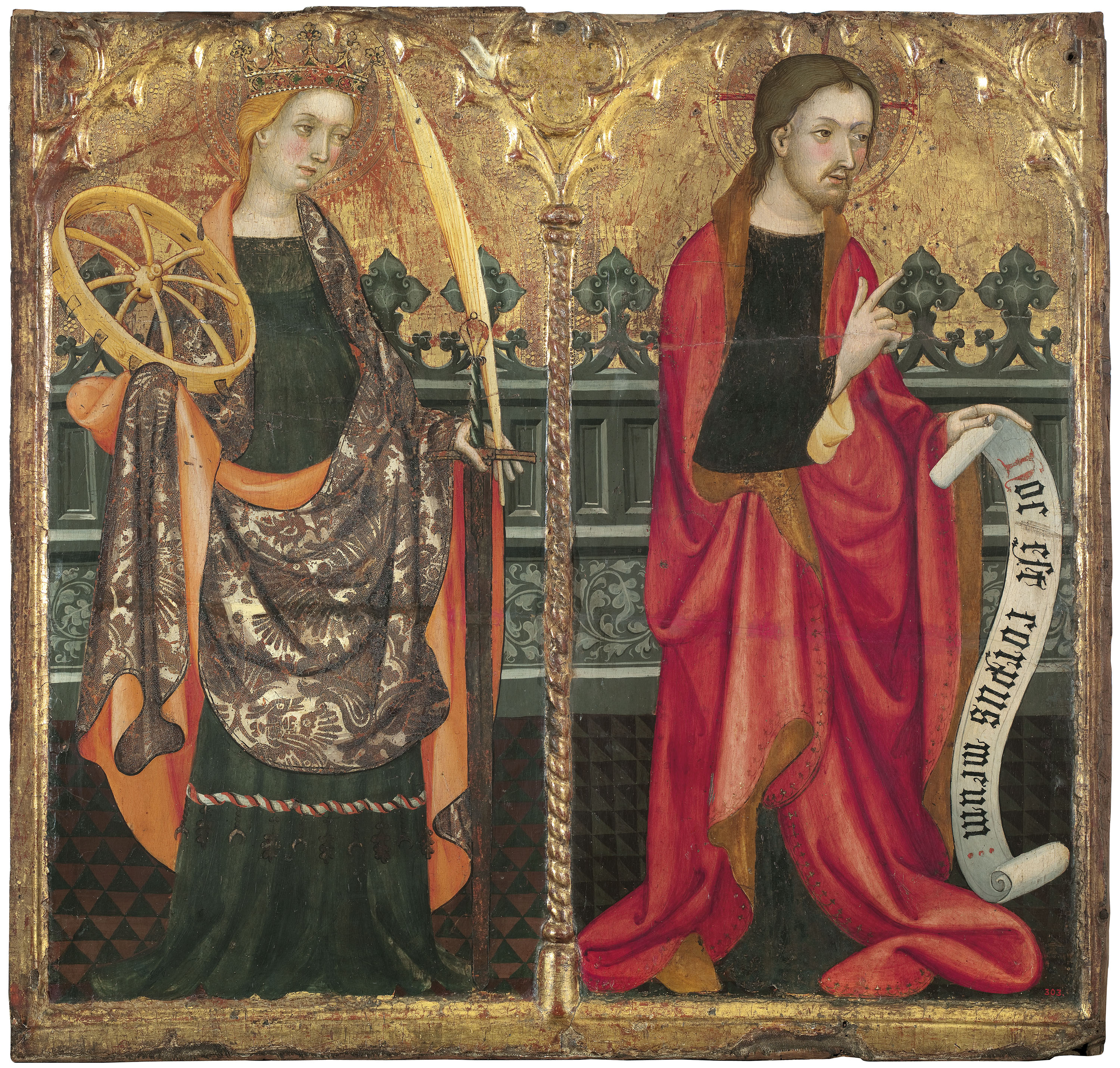 image for: Lluís Borrassà - Santa Caterina d&#039;Alexandria i Crist - Cap a 1411-1413