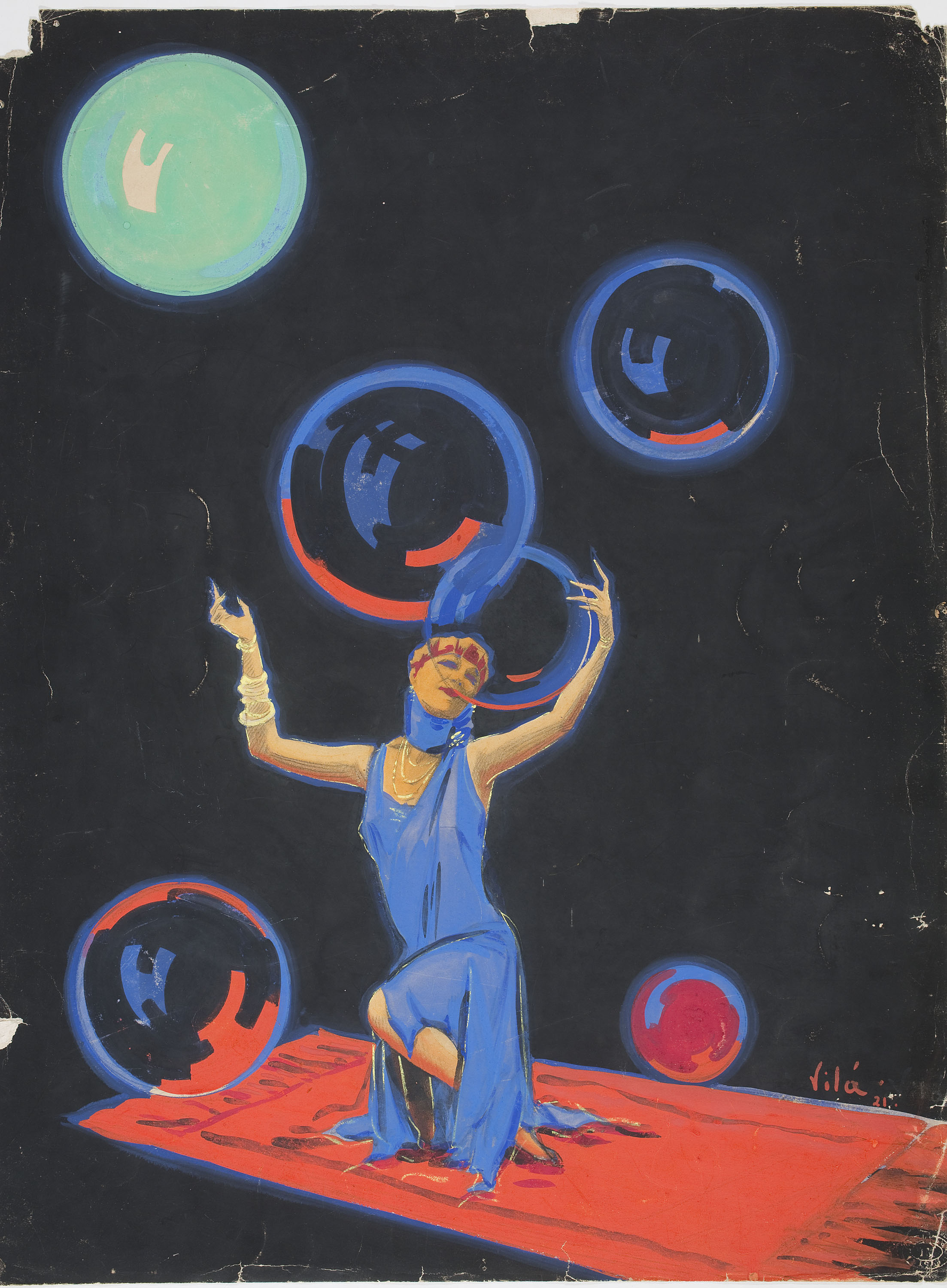 image for: Emili Vilà  - Estudi per a cartell - 1921