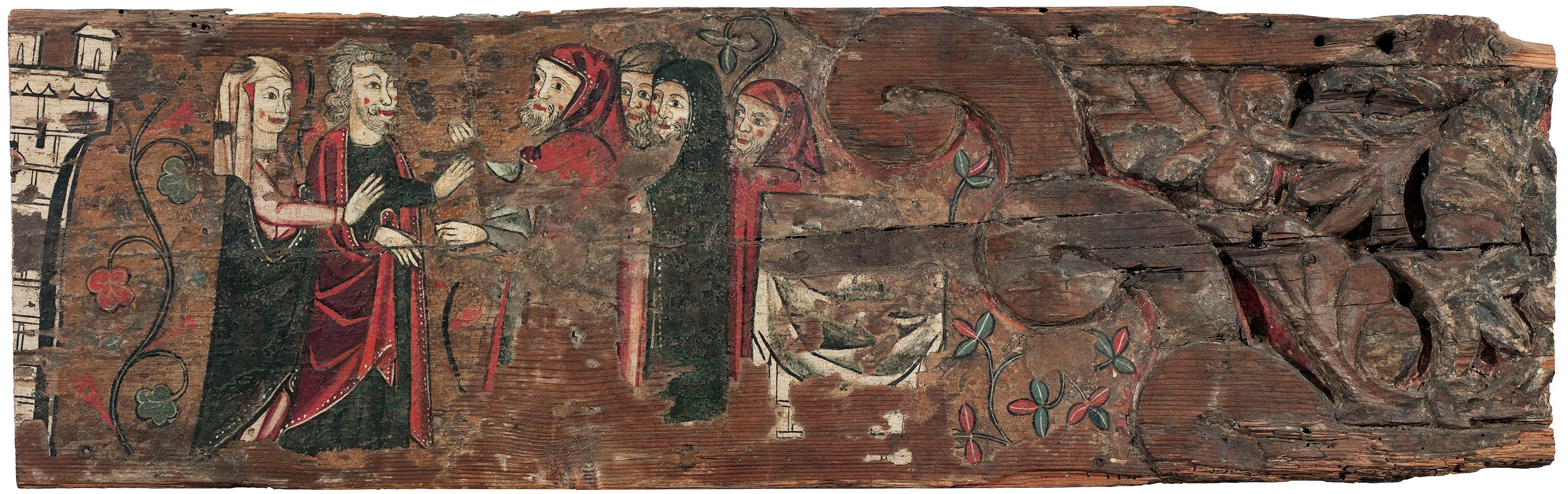 image for: Anònim - Ofrena de sant Joaquim i santa Anna al Temple - Cap a 1300