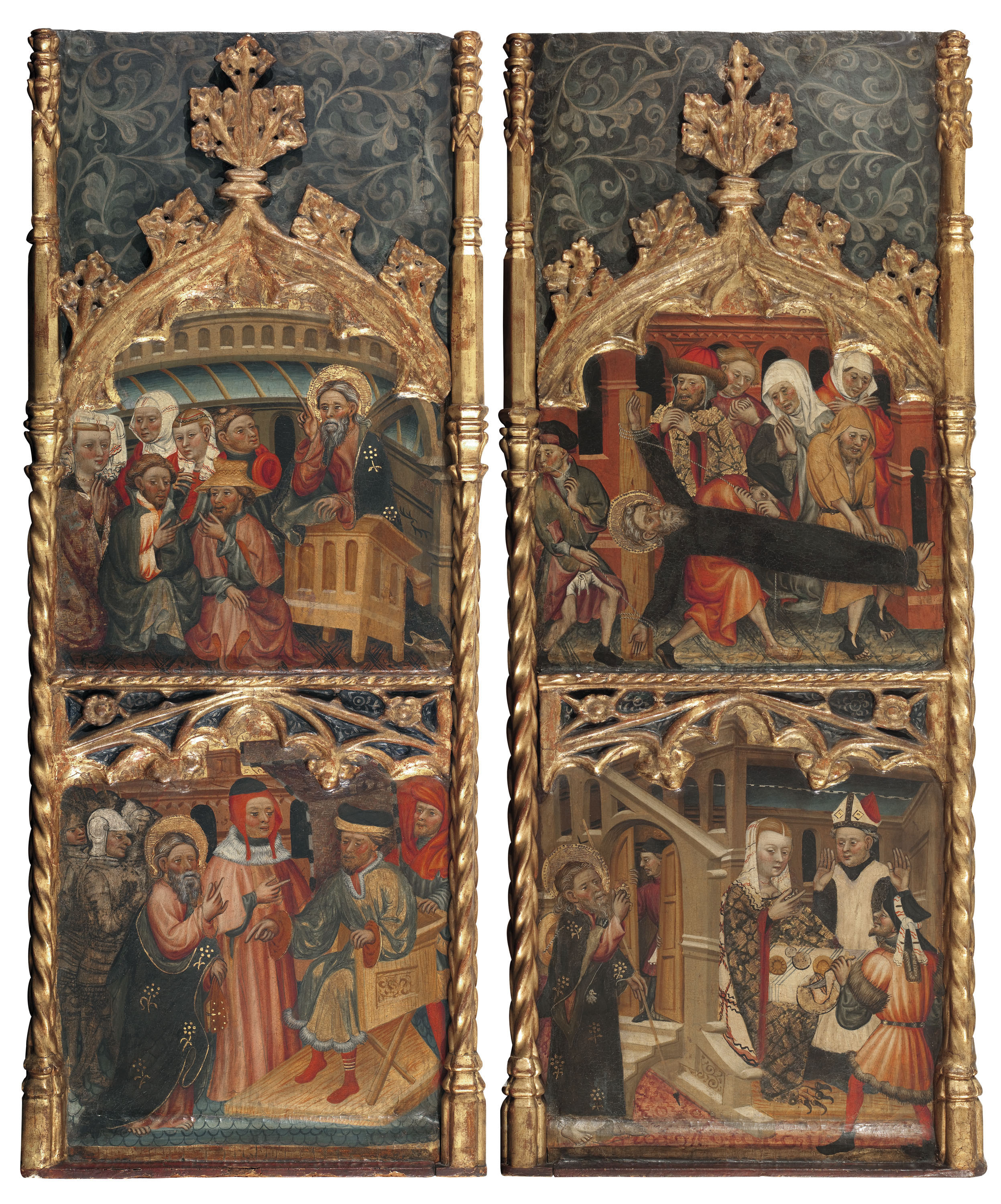image for: Pere Teixidor - Carrers laterals d&#039;un retaule de sant Andreu - Cap a 1430-1445