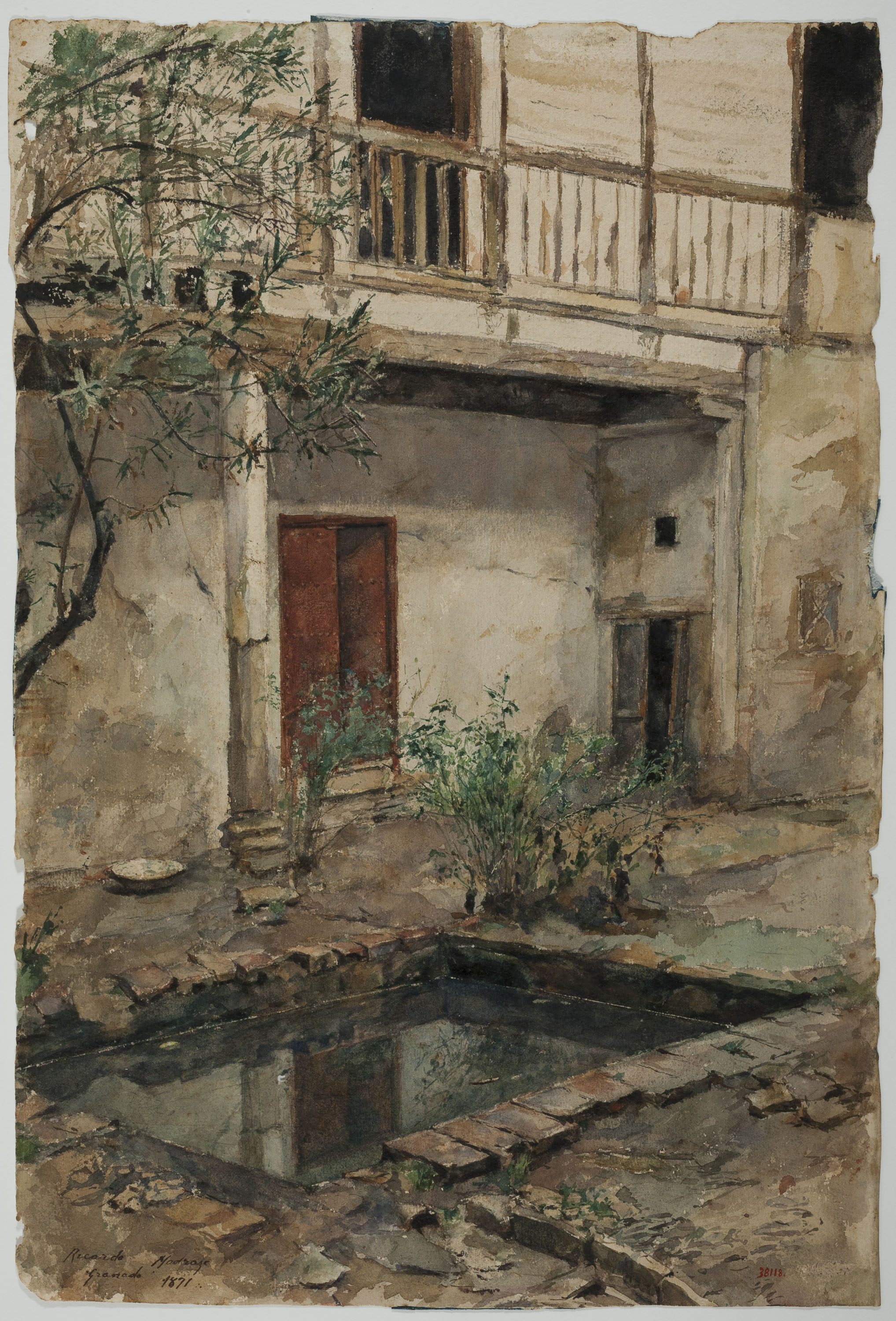 image for: Ricardo de Madrazo - Pati d&#039;una casa de Granada - 1871