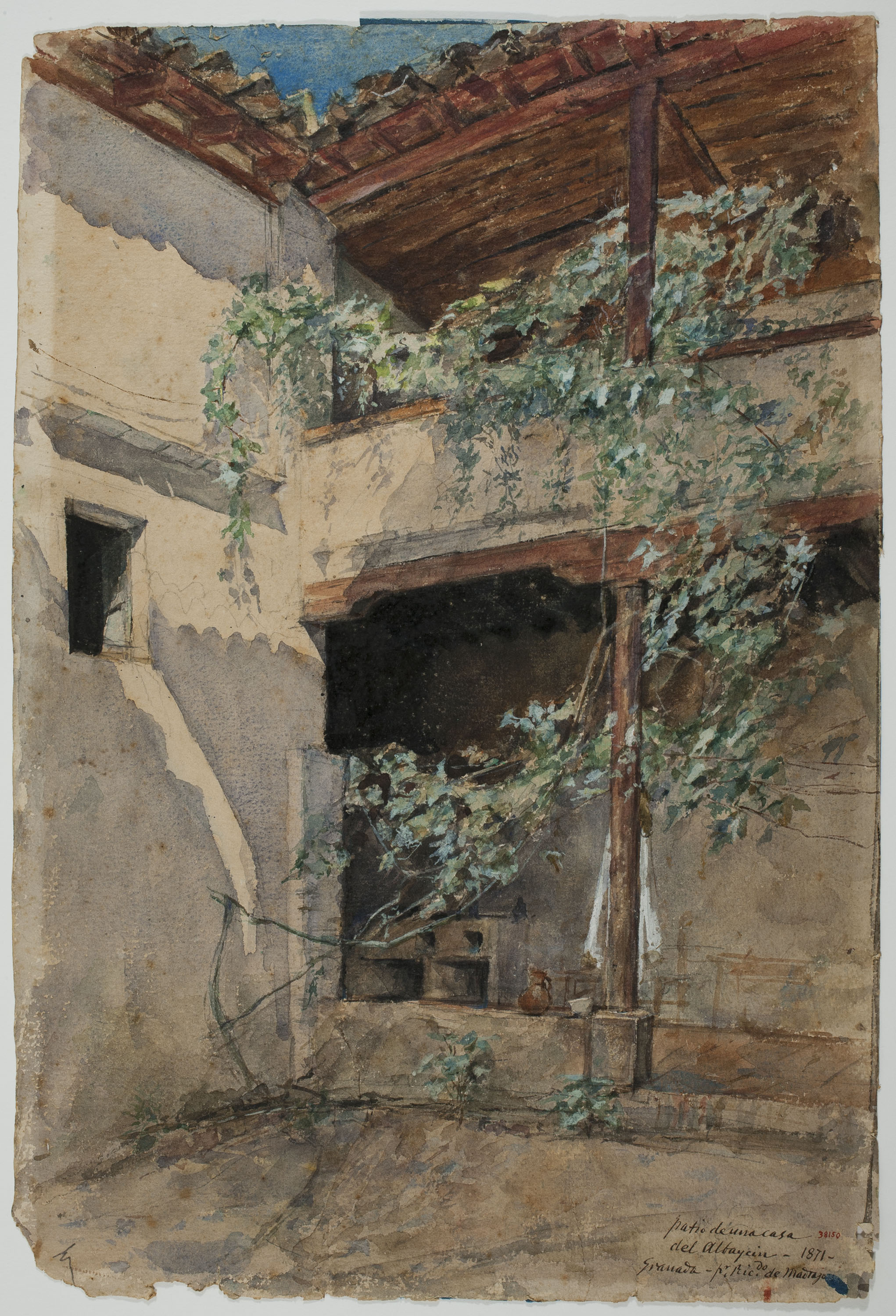 image for: Ricardo de Madrazo - Racó de pati. L&#039;Albaicín - 1871