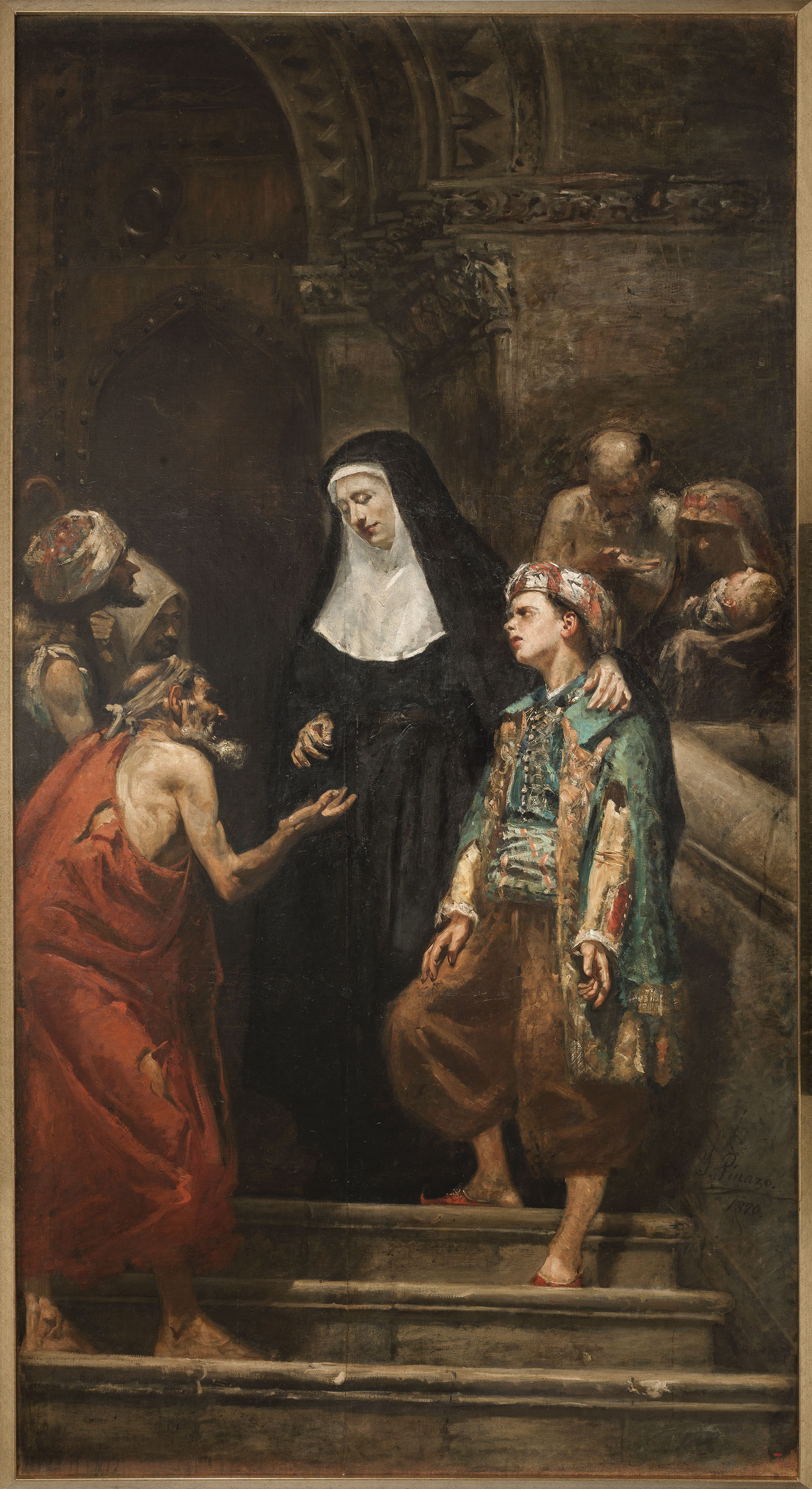 image for: Ignasi Pinazo - Santa Mònica (La caritat) - 1870