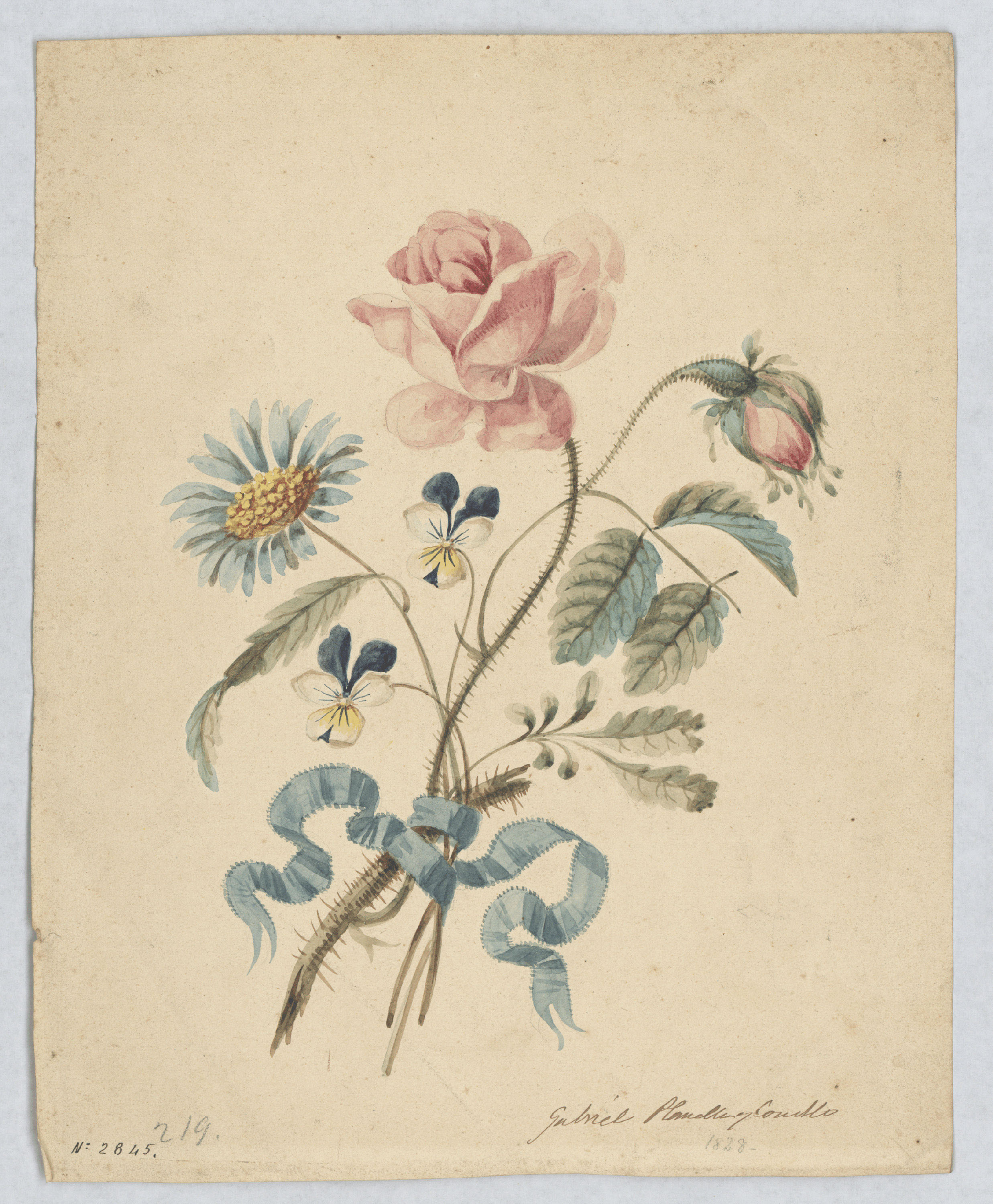 image for: Gabriel Planella - Estudi de flors - 1828