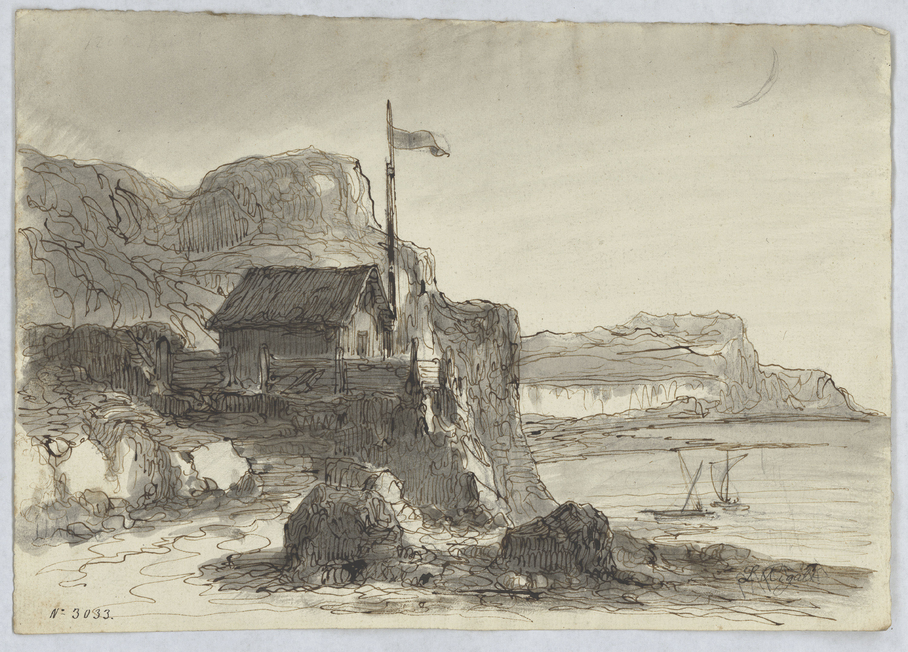 image for: Lluís Rigalt - Paisatge marítim - Cap a 1860-1870