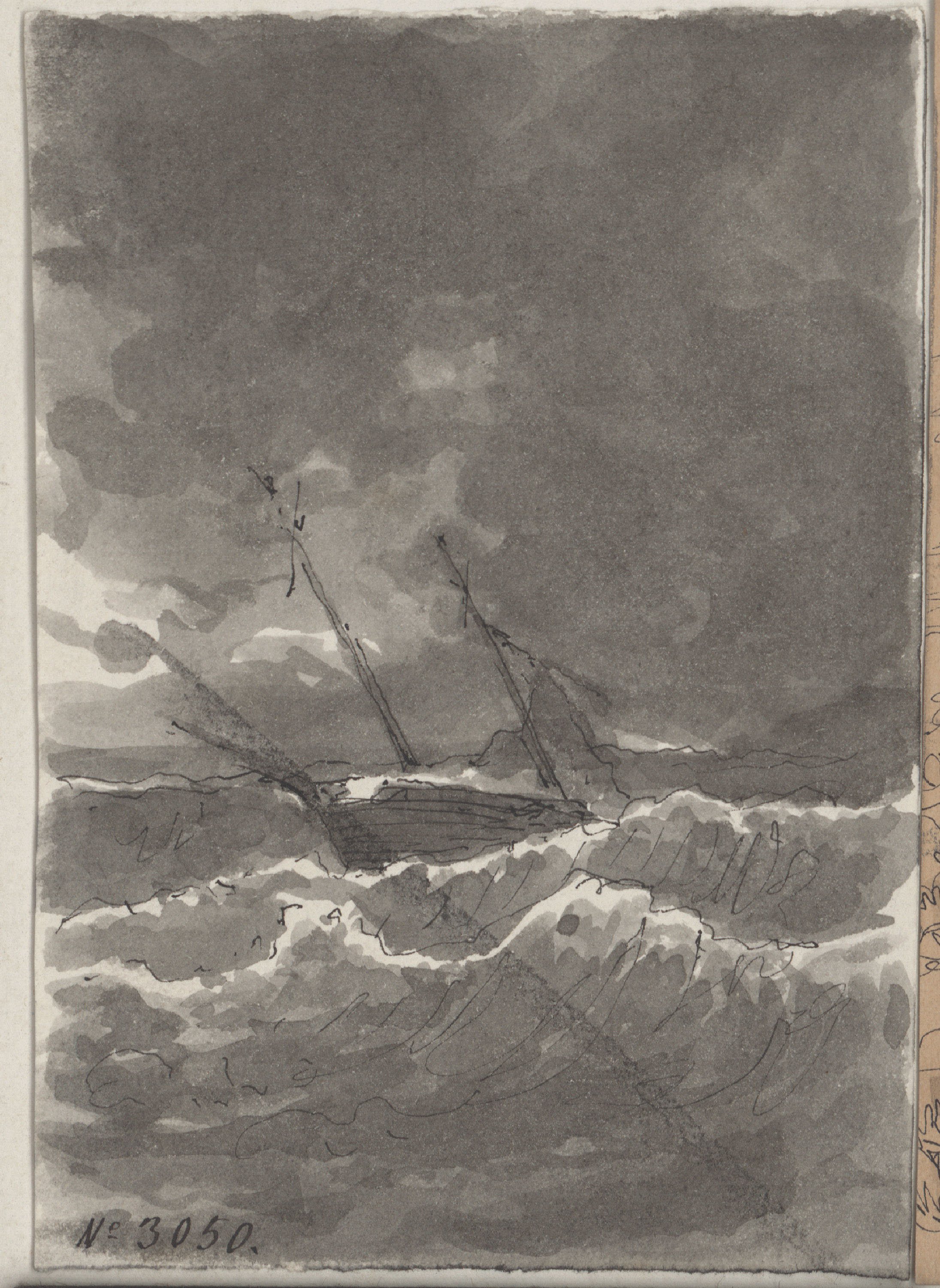 image for: Lluís Rigalt - Naufragi d&#039;un vaixell - Cap a 1860-1870