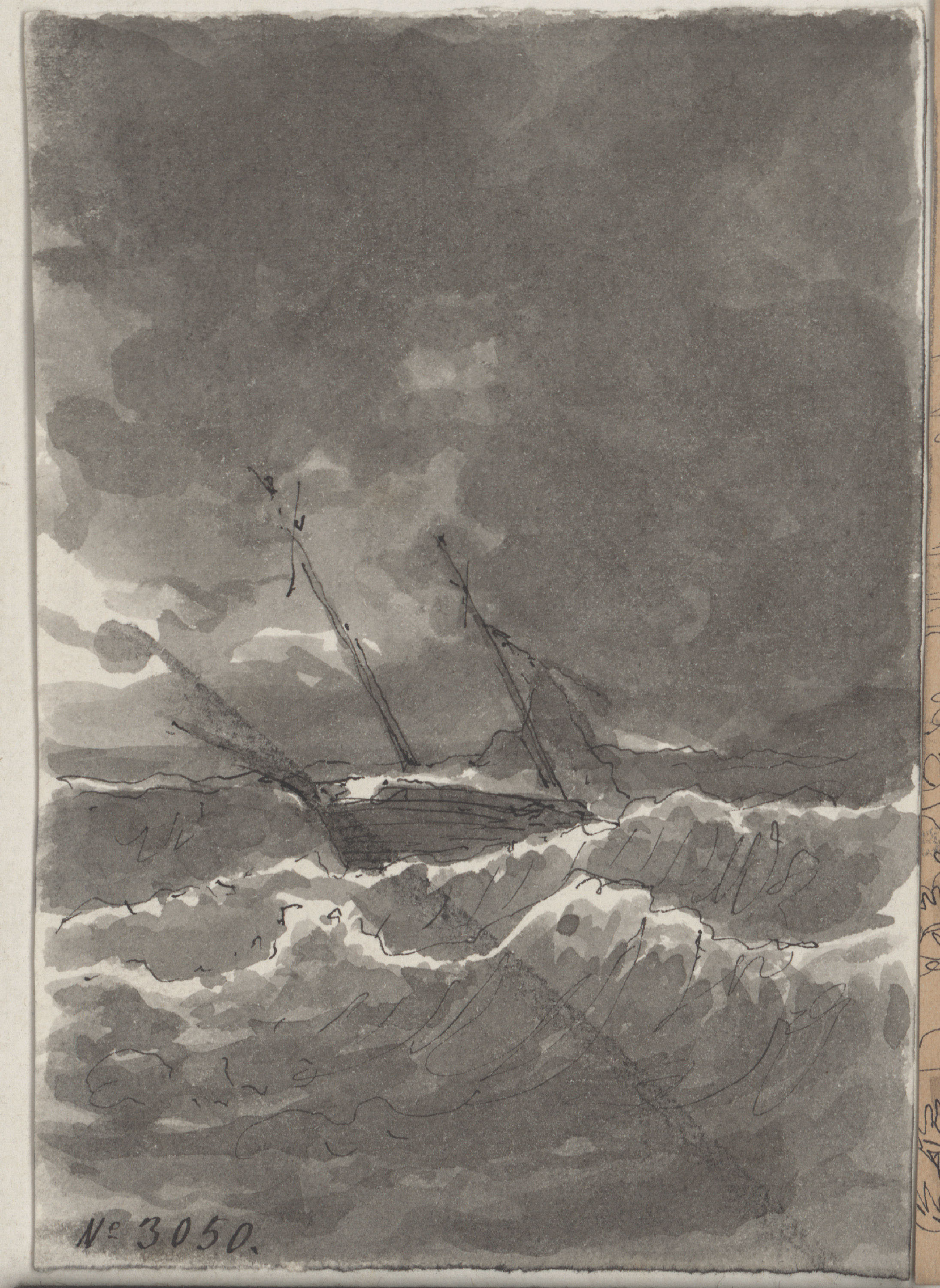 image for: Lluís Rigalt - Naufragi d'un vaixell - Cap a 1860-1870