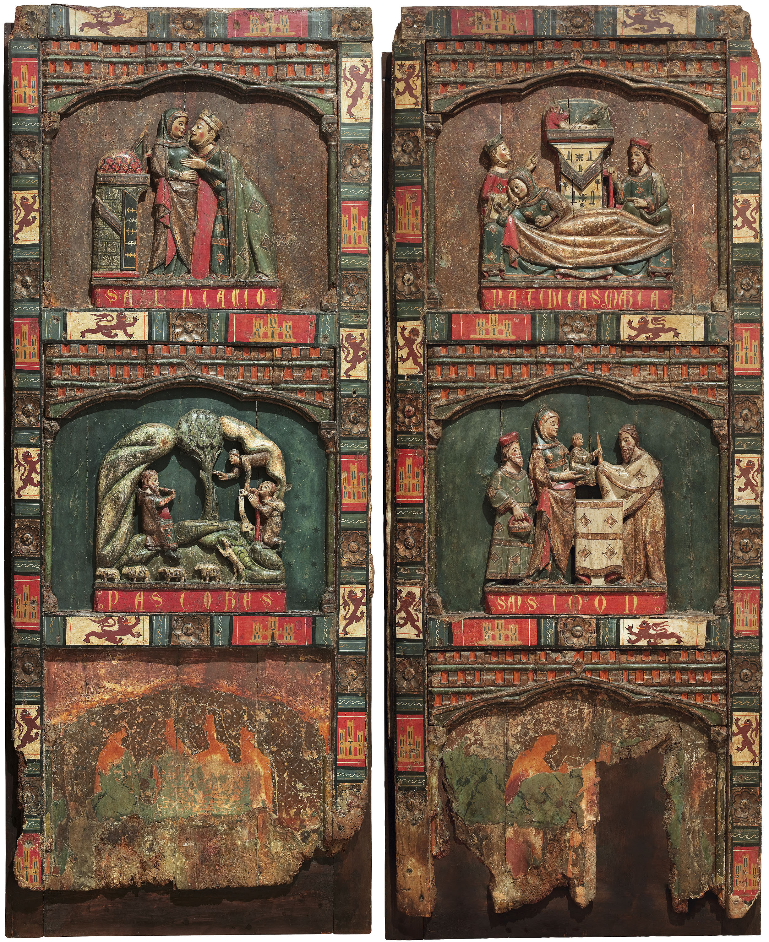 image for: Anònim. Castella - Taules d&#039;un retaule de la infantesa de Crist - Segona meitat del segle XIII
