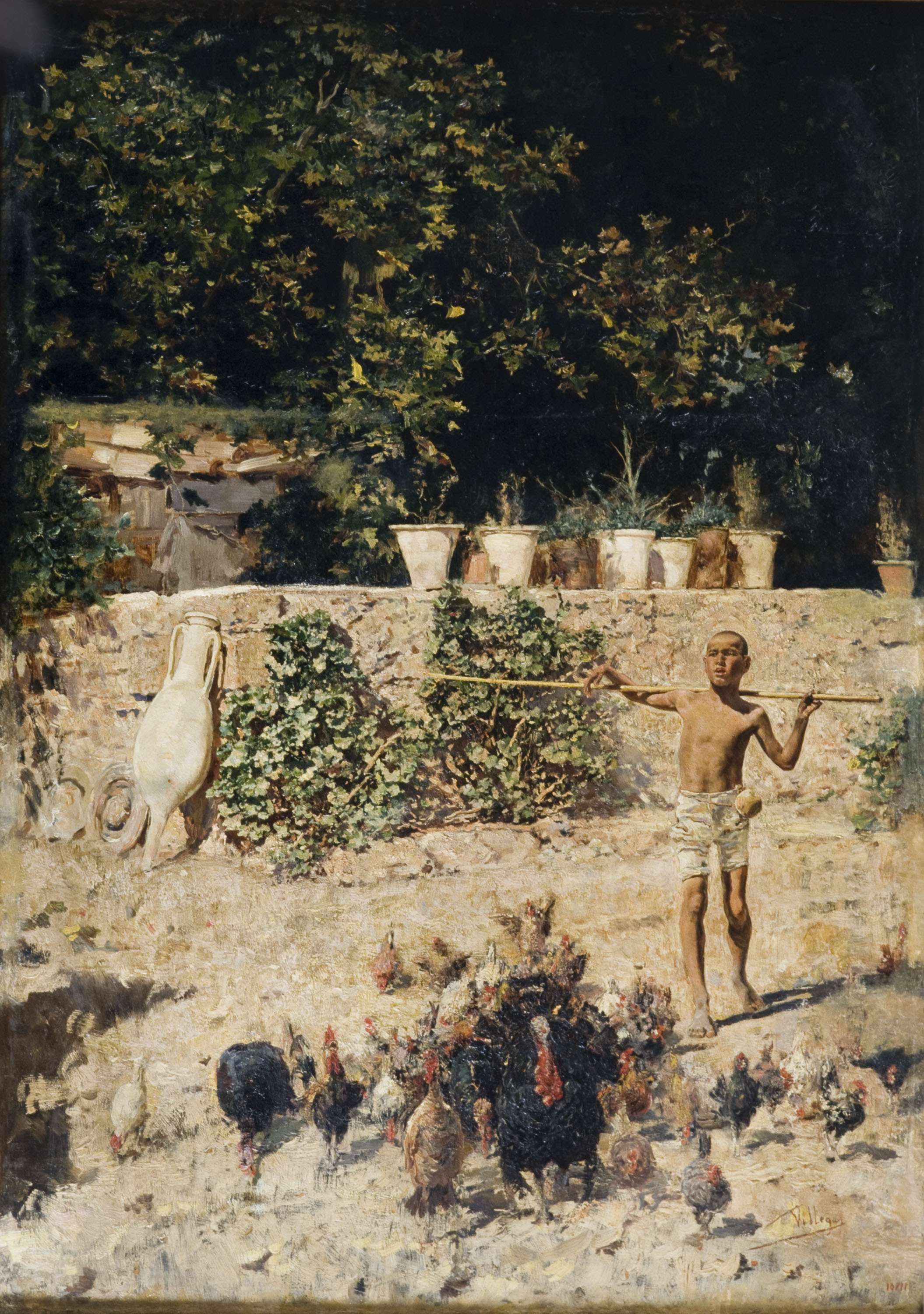 image for: José Villegas - Conduint galls dindi - Cap a 1870