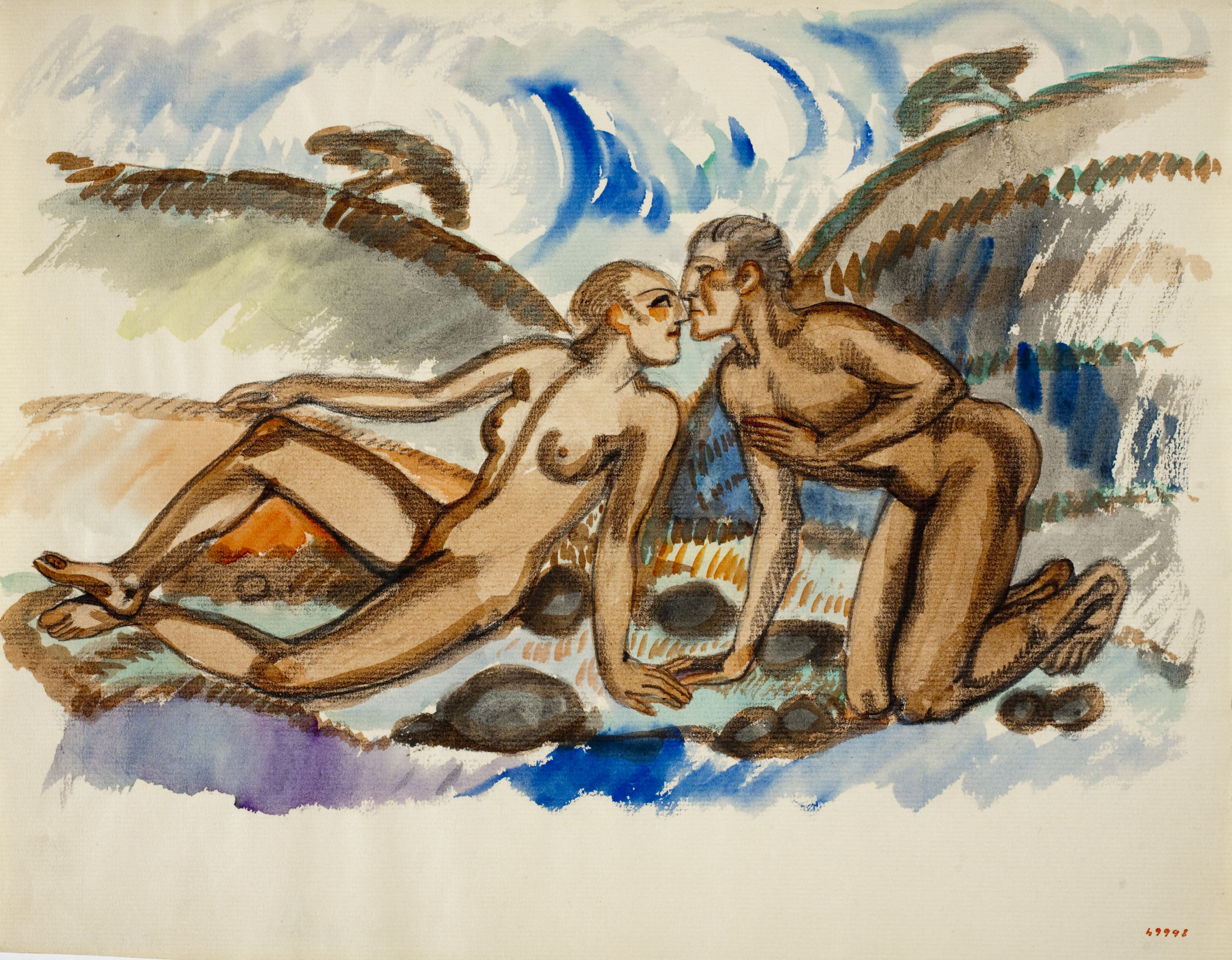 image for: Ismael Smith - Parella en actitud amorosa - 1933
