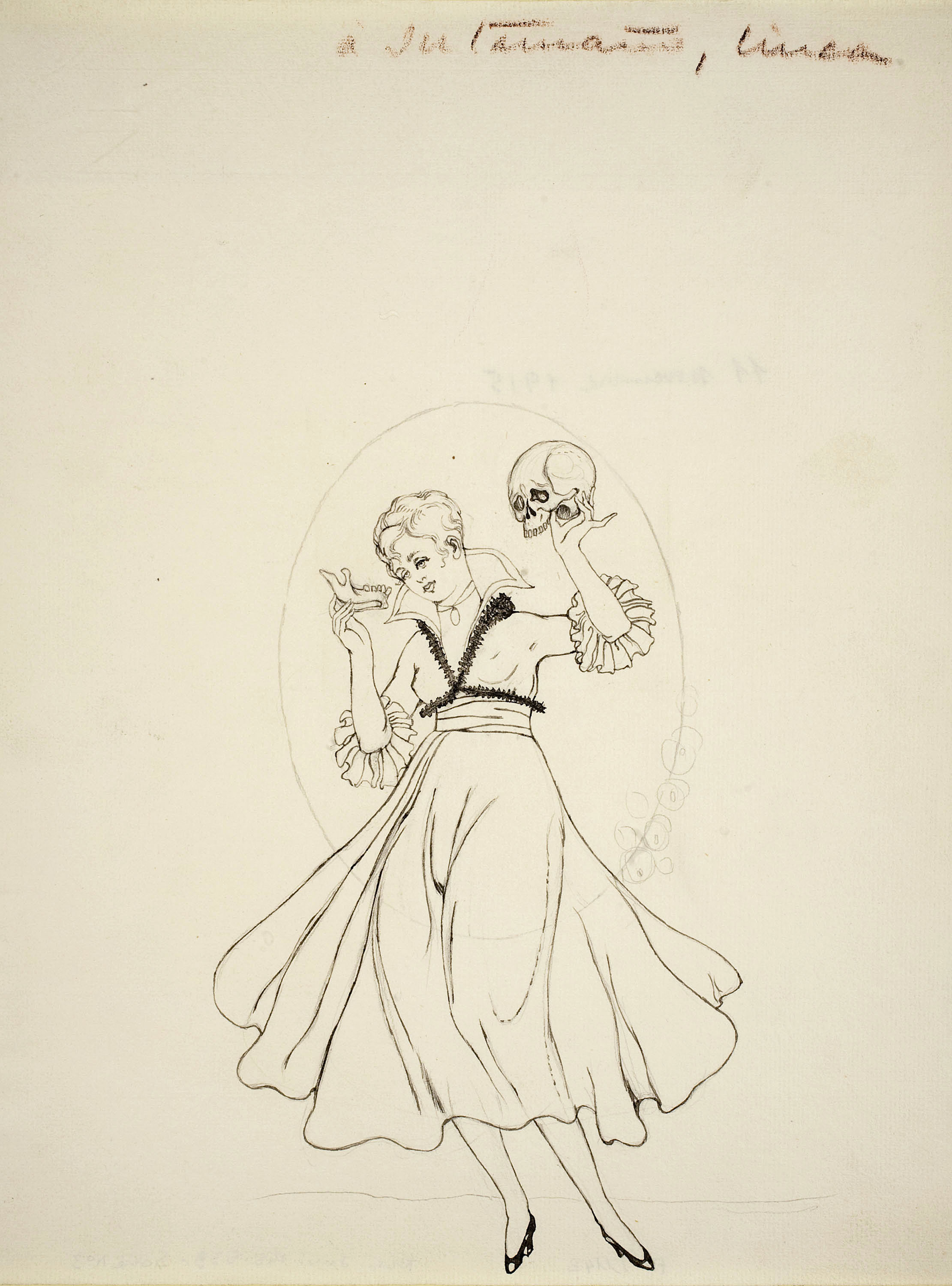 image for: Ismael Smith - Noia amb un crani a les mans - 1915