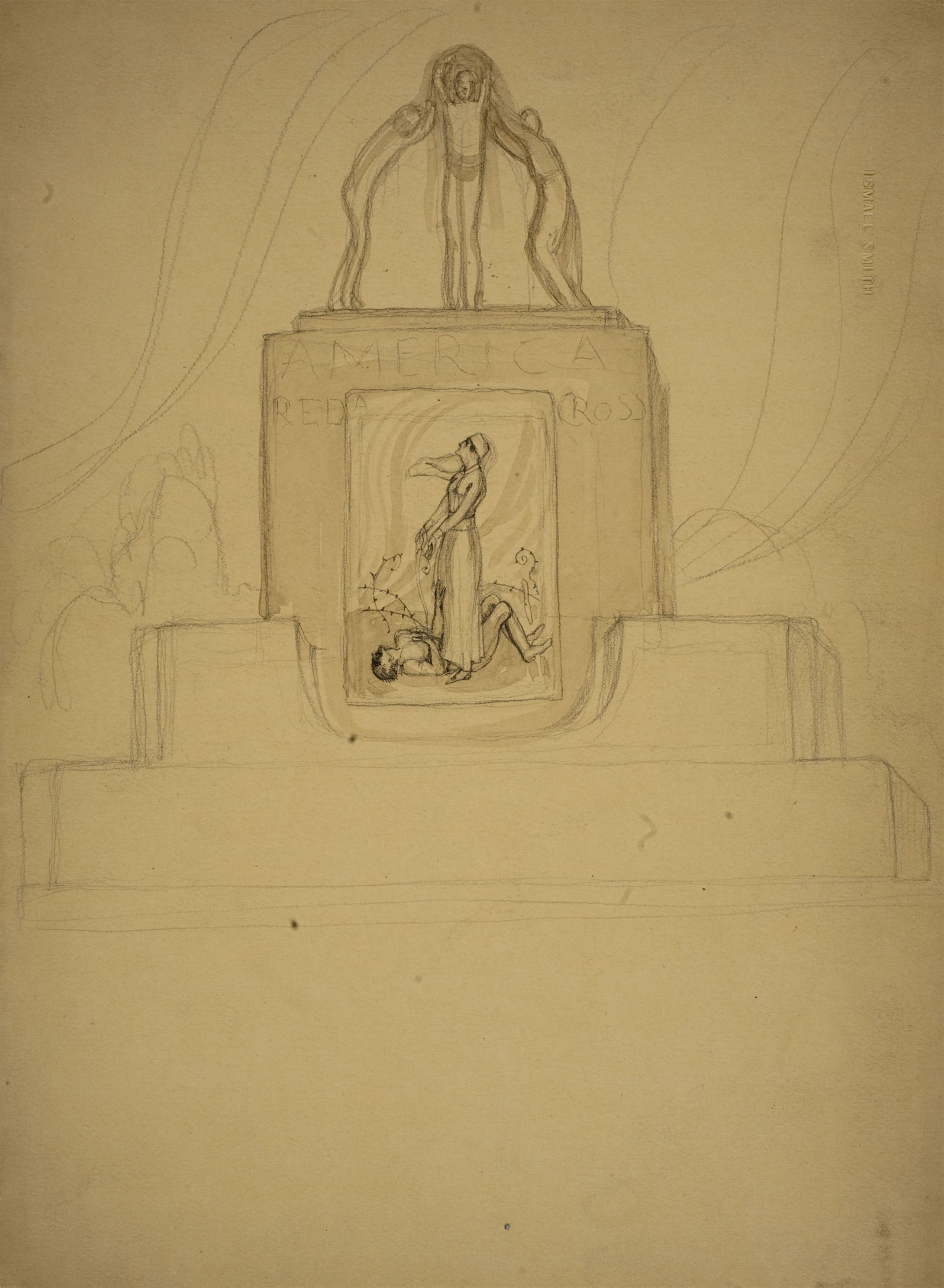 image for: Ismael Smith - Estudi per al «Monument a la Creu Roja Americana» - Cap a 1920