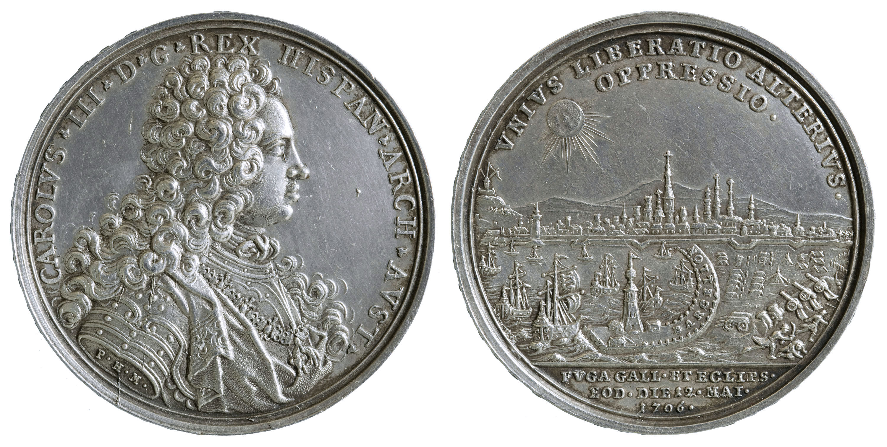 image for: Philipp Heinrich Müller - Alliberament de Barcelona (port de Barcelona i eclipsi) - 1706