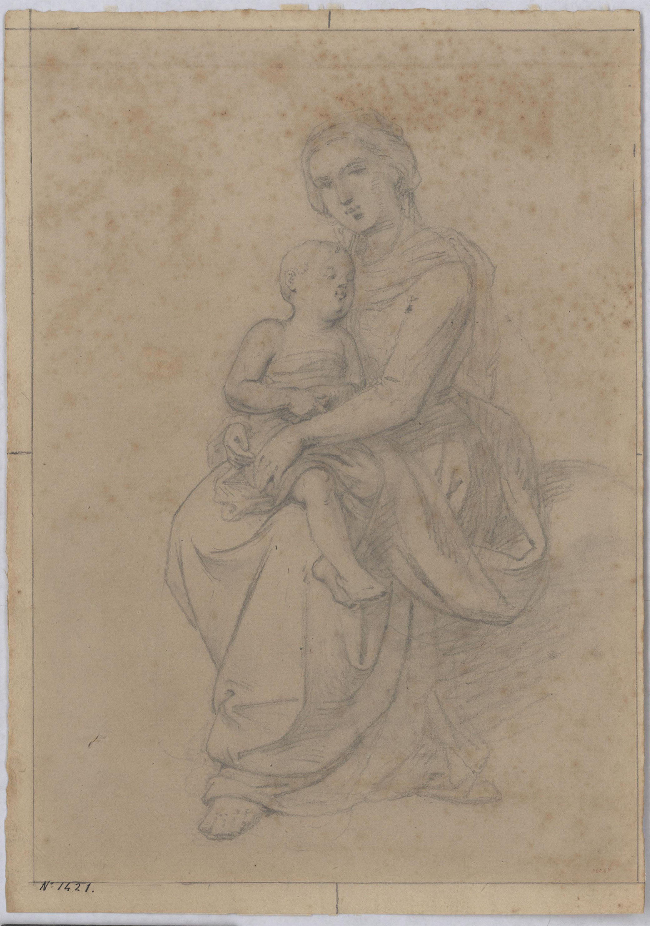 image for: Claudi Lorenzale - Mare de Déu amb el Nen - Cap a 1850-1870