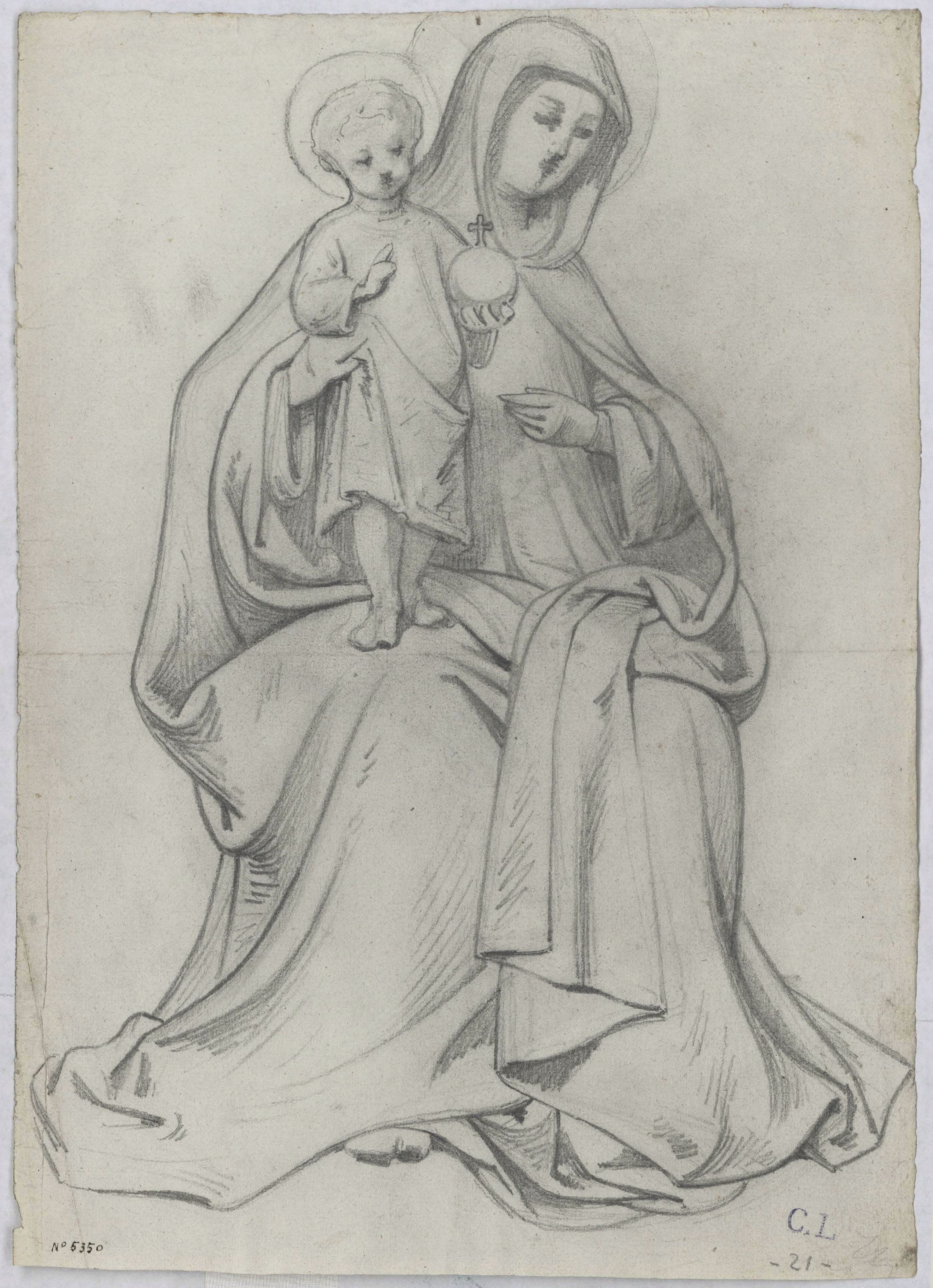 image for: Claudi Lorenzale - Mare de Déu amb el Nen - Cap a 1840-1860
