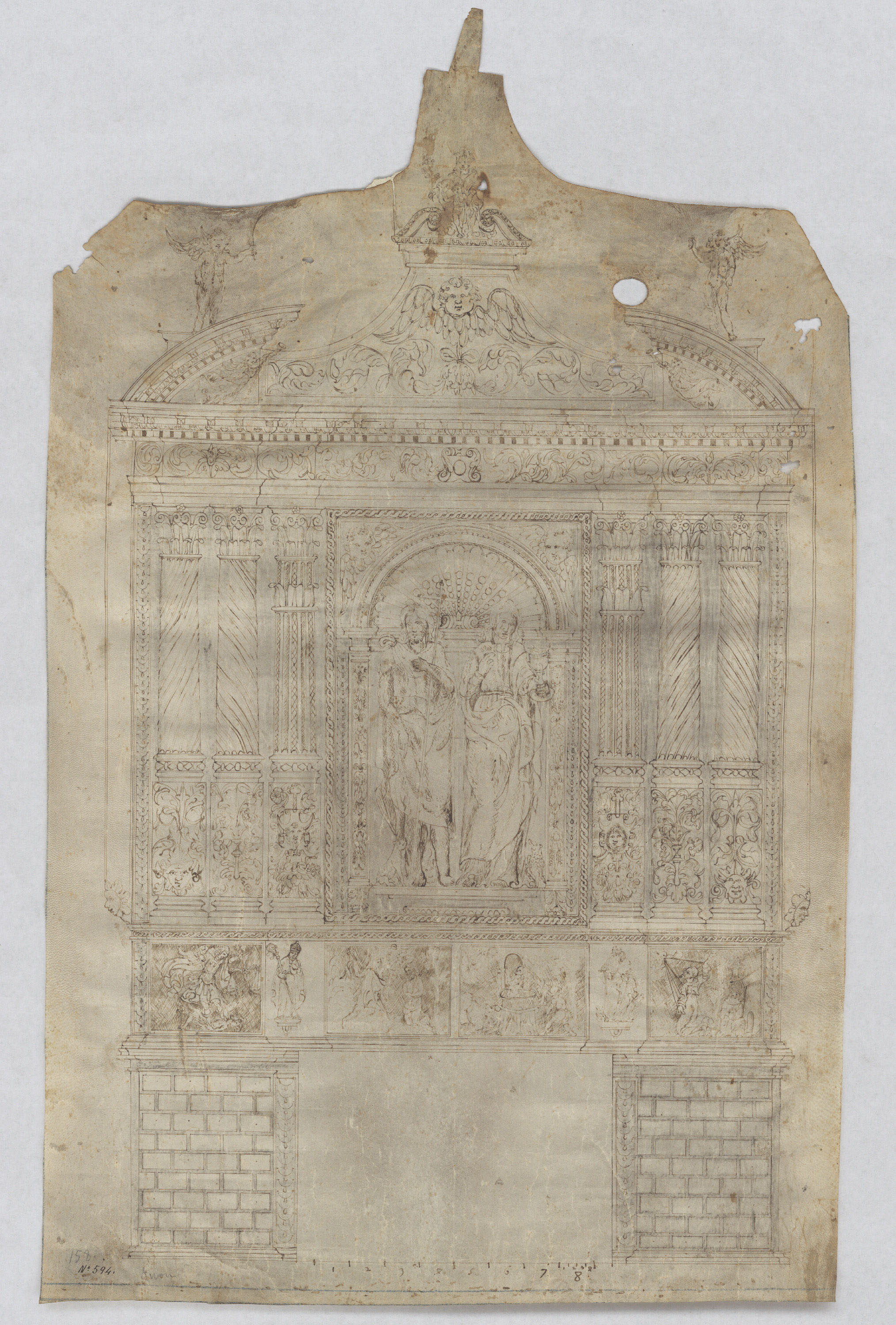 image for: Anònim - Projecte de retaule - Primera meitat del segle XVII