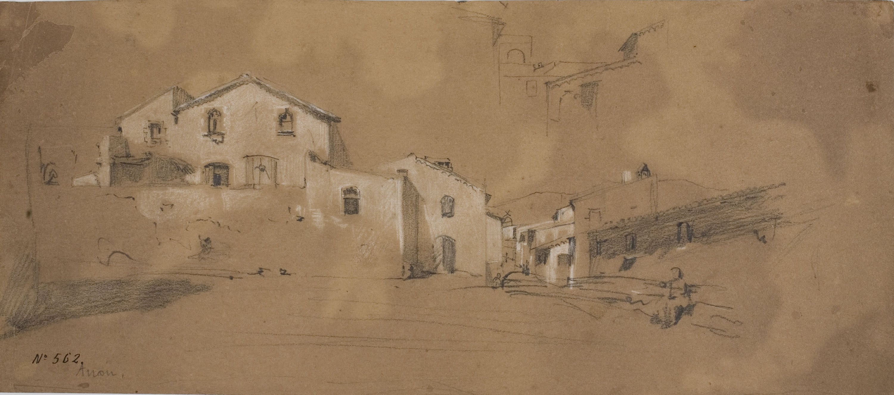 image for: Ramon Martí i Alsina - Entrada a un poble - Cap a 1865-1870