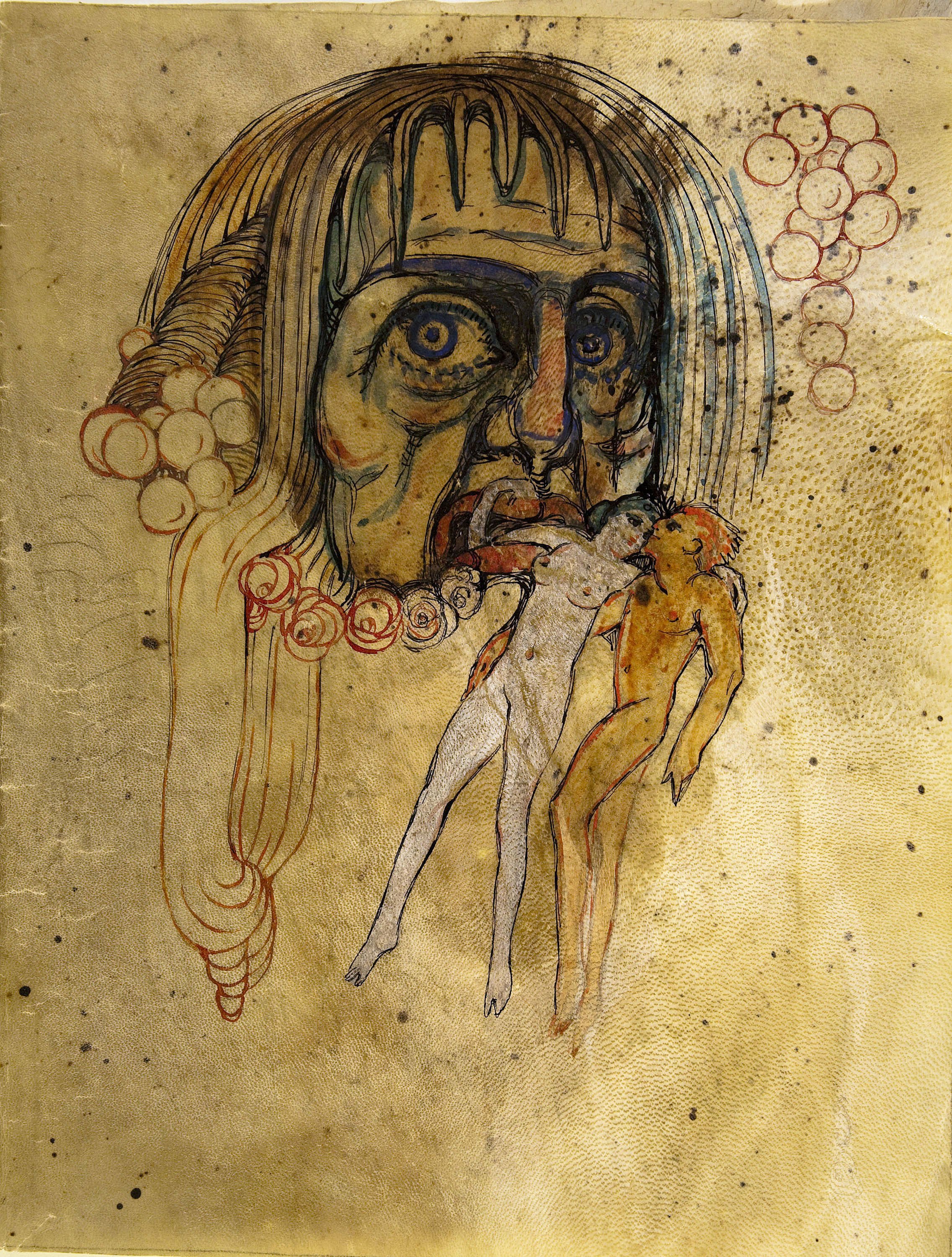 image for: Ismael Smith - Estudi per a coberta de llibre - Cap a 1908-1910