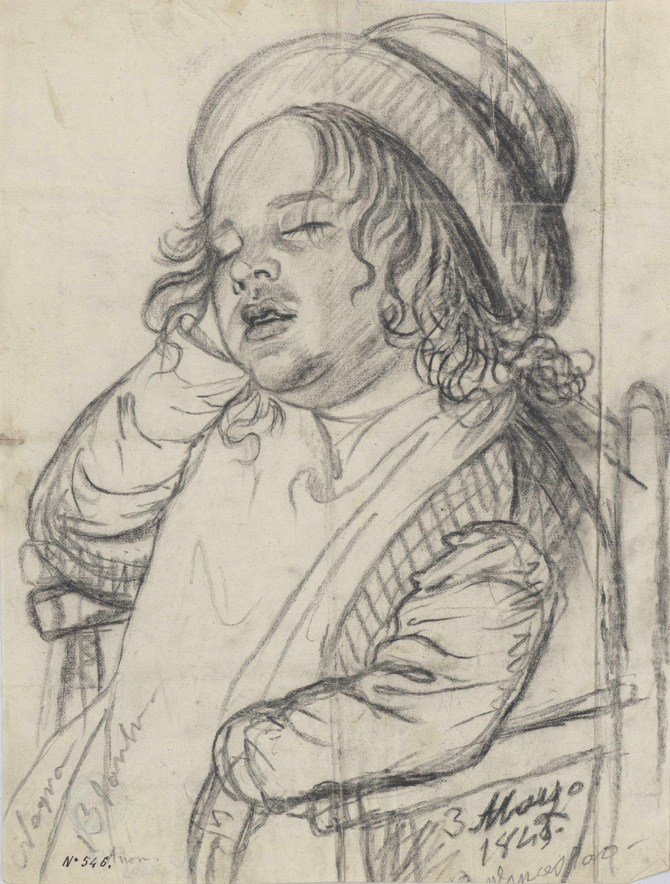 image for: Anònim - Nen dormint - 1849