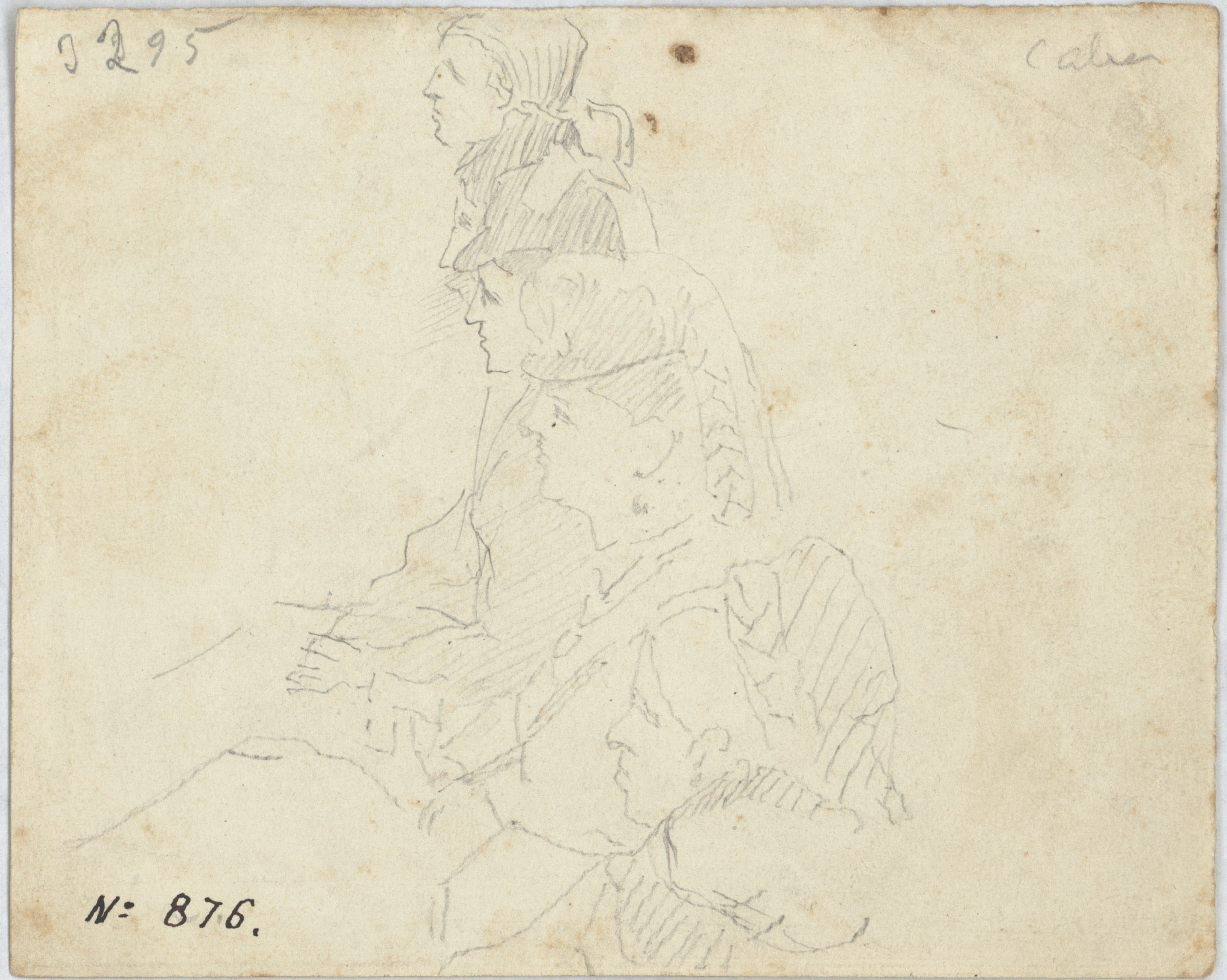 image for: Antoni Caba - Apunt de figures - Cap a 1860-1870